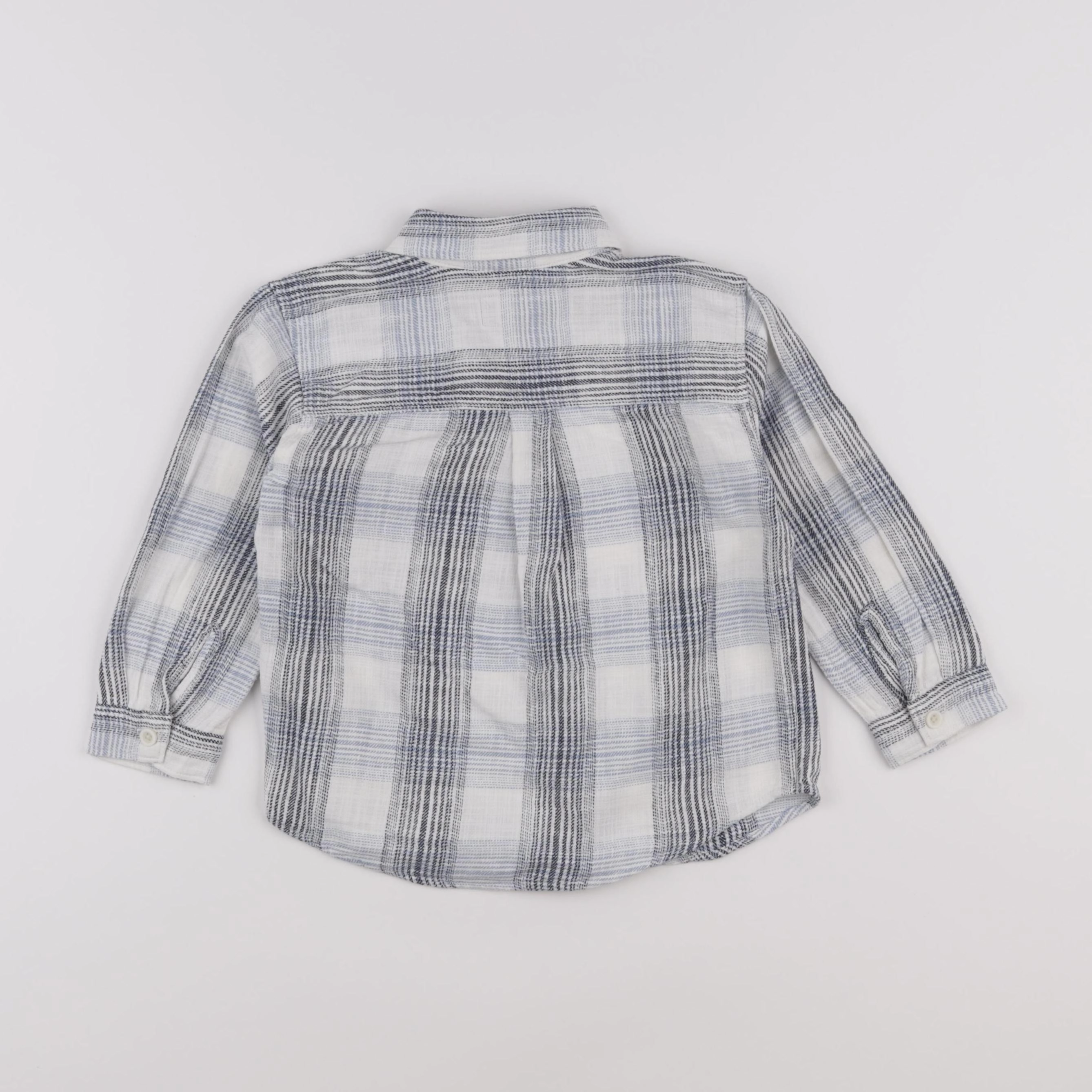 Zara - chemise beige, bleu - 3 ans