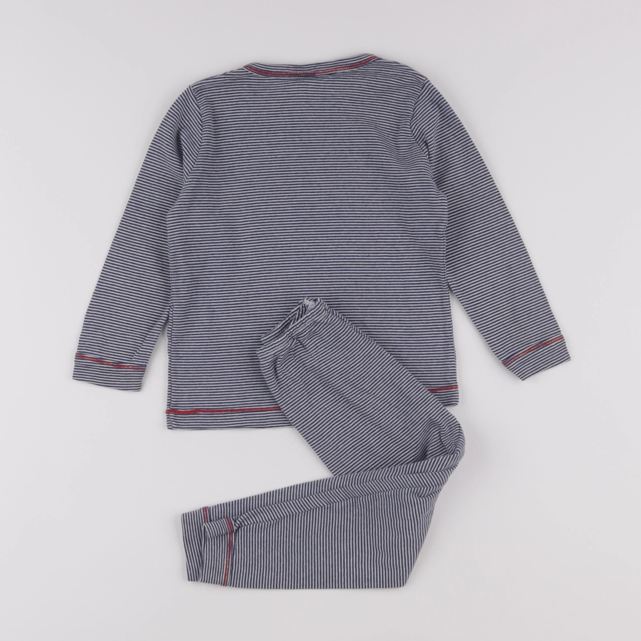 Petit Bateau - pyjama coton bleu - 4 ans