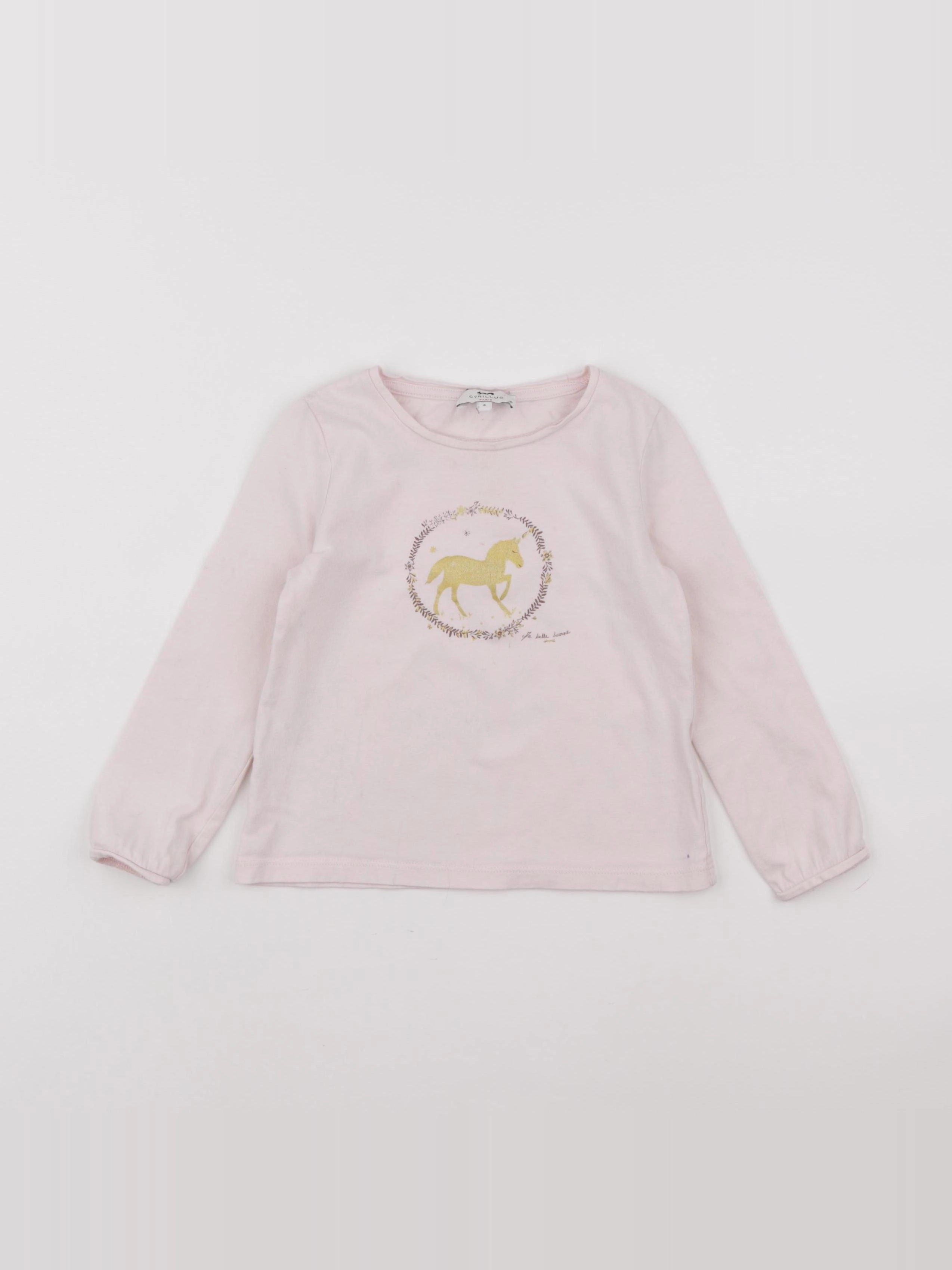 Cyrillus - tee-shirt rose - 4 ans