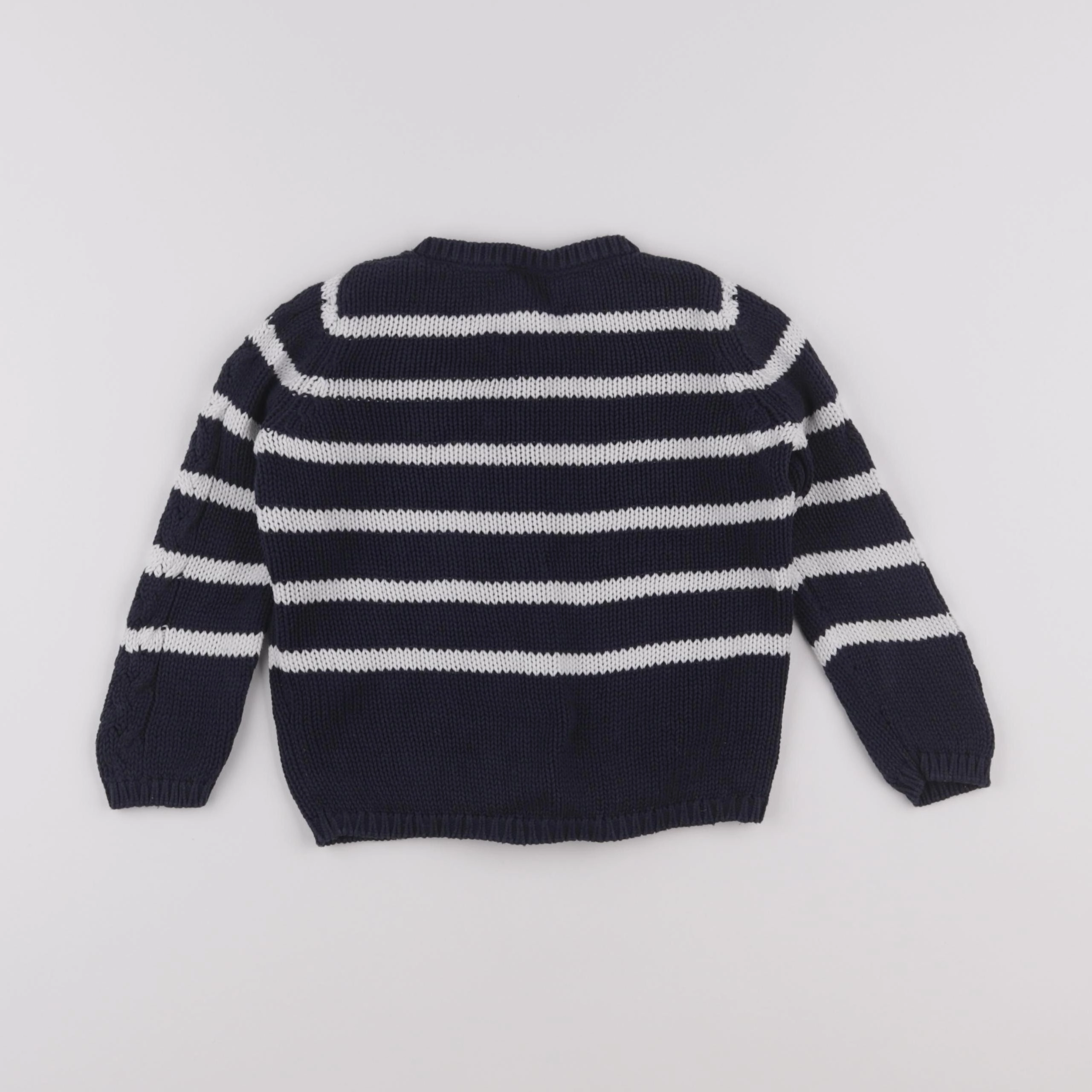 Petit Bateau - gilet blanc, bleu - 36 mois