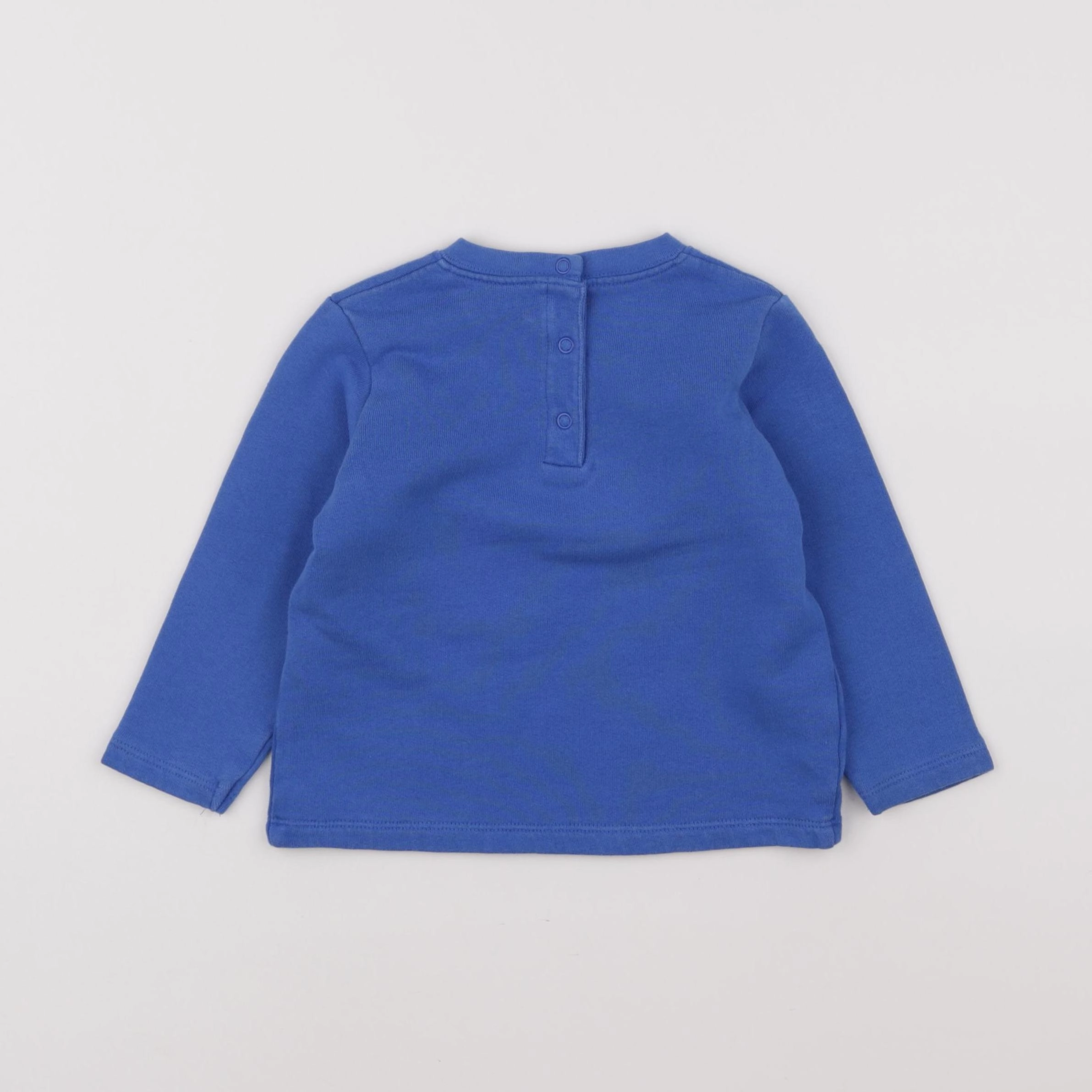 Petit Bateau - sweat bleu - 24 mois