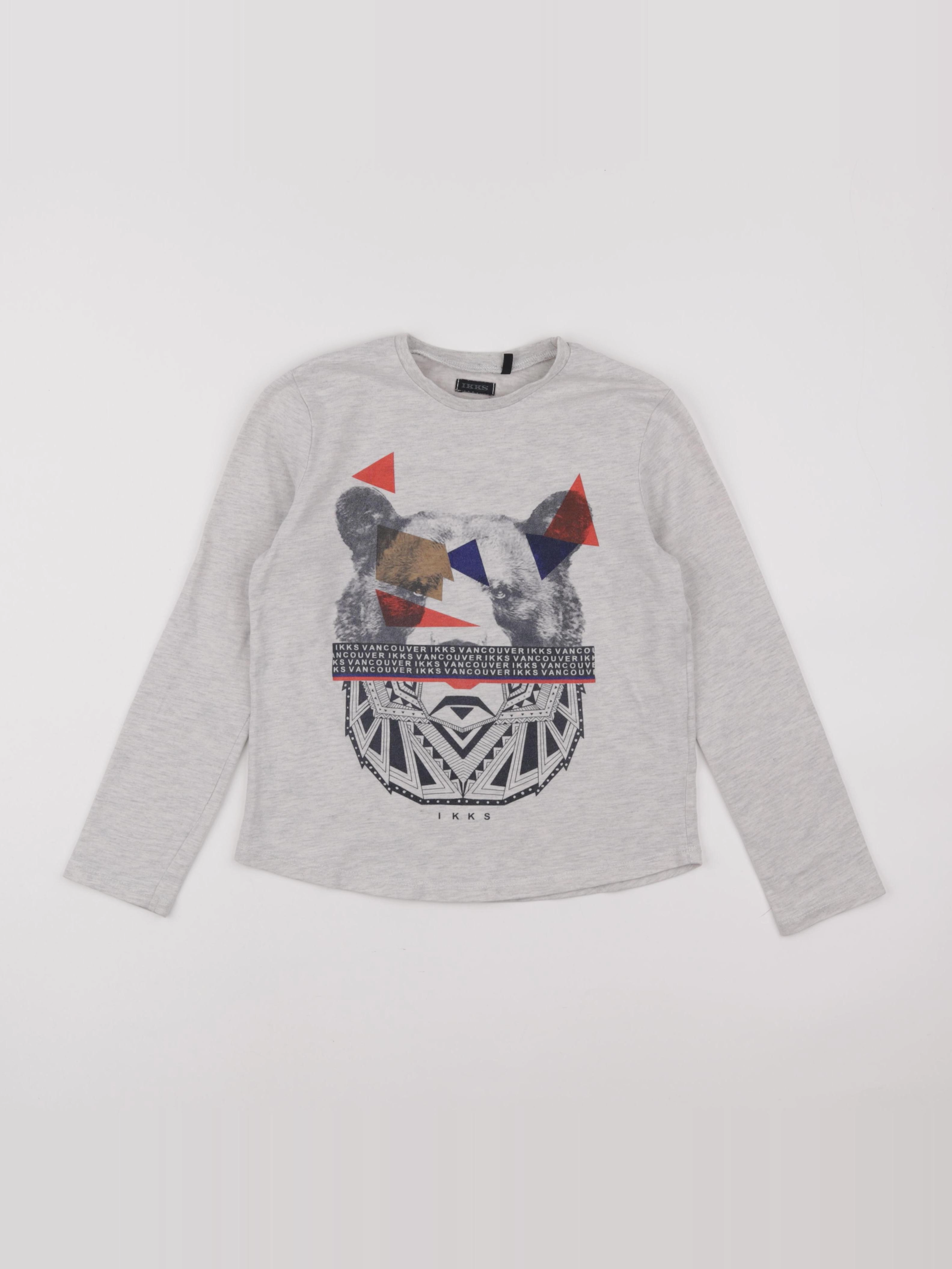 IKKS - tee-shirt gris - 10 ans