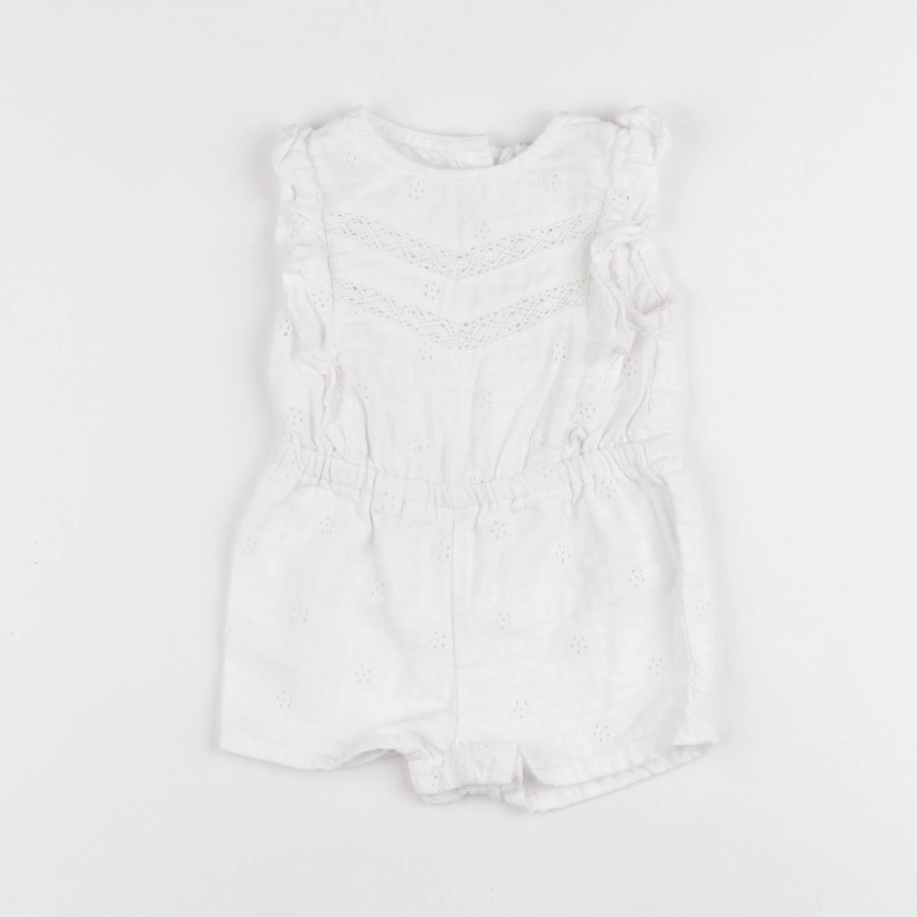 Vertbaudet - combinaison blanc - 12 mois