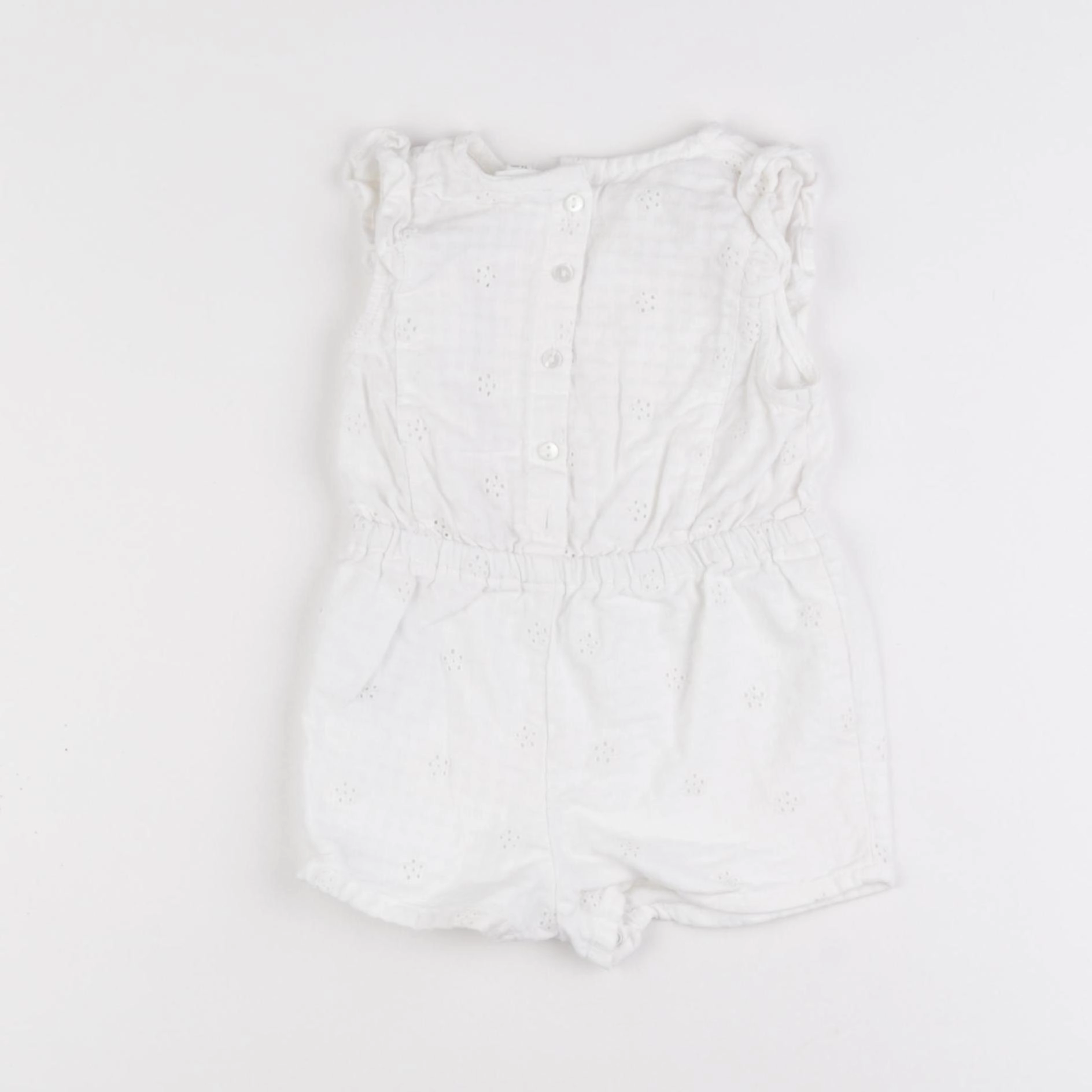Vertbaudet - combinaison blanc - 12 mois