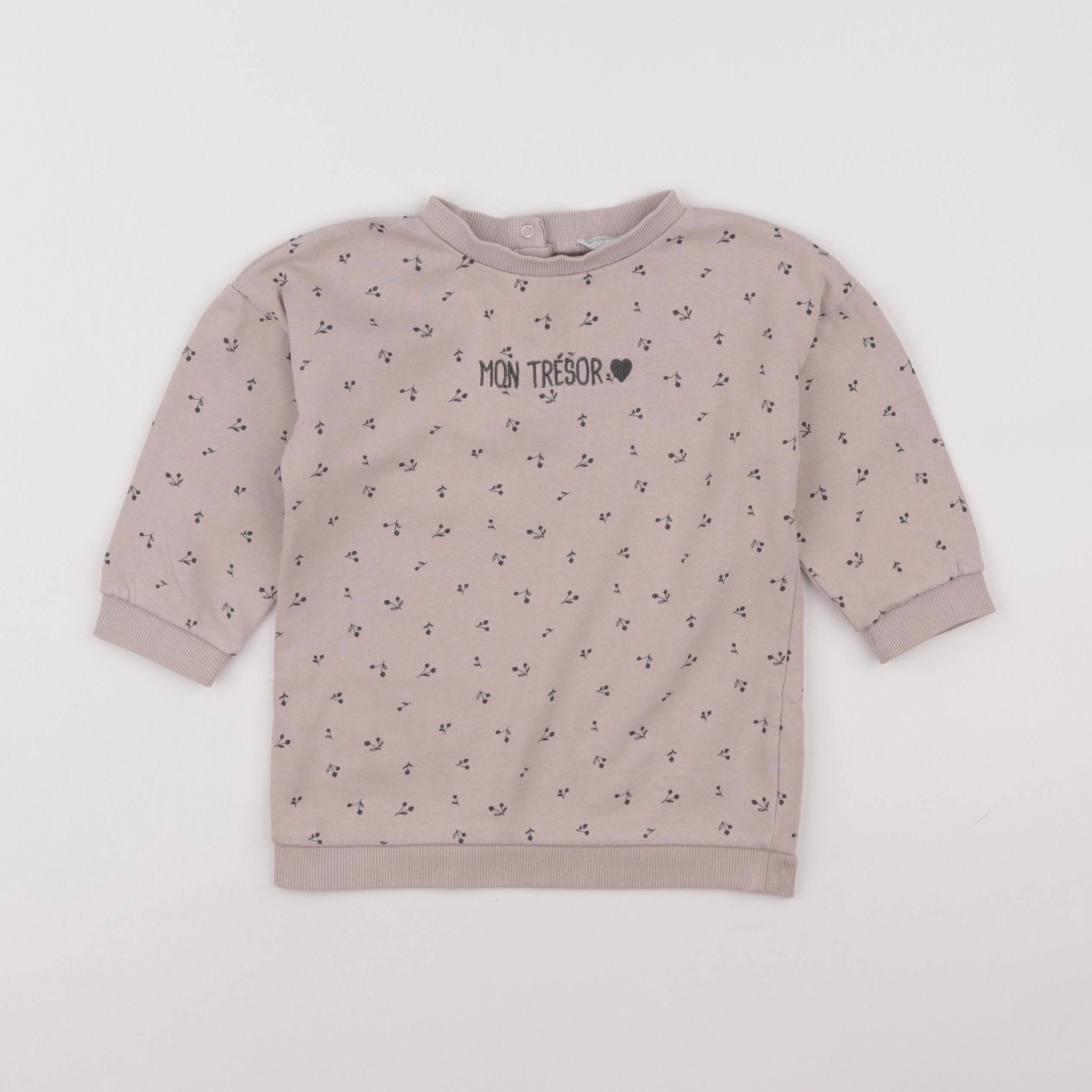 Vertbaudet - sweat rose - 24 mois