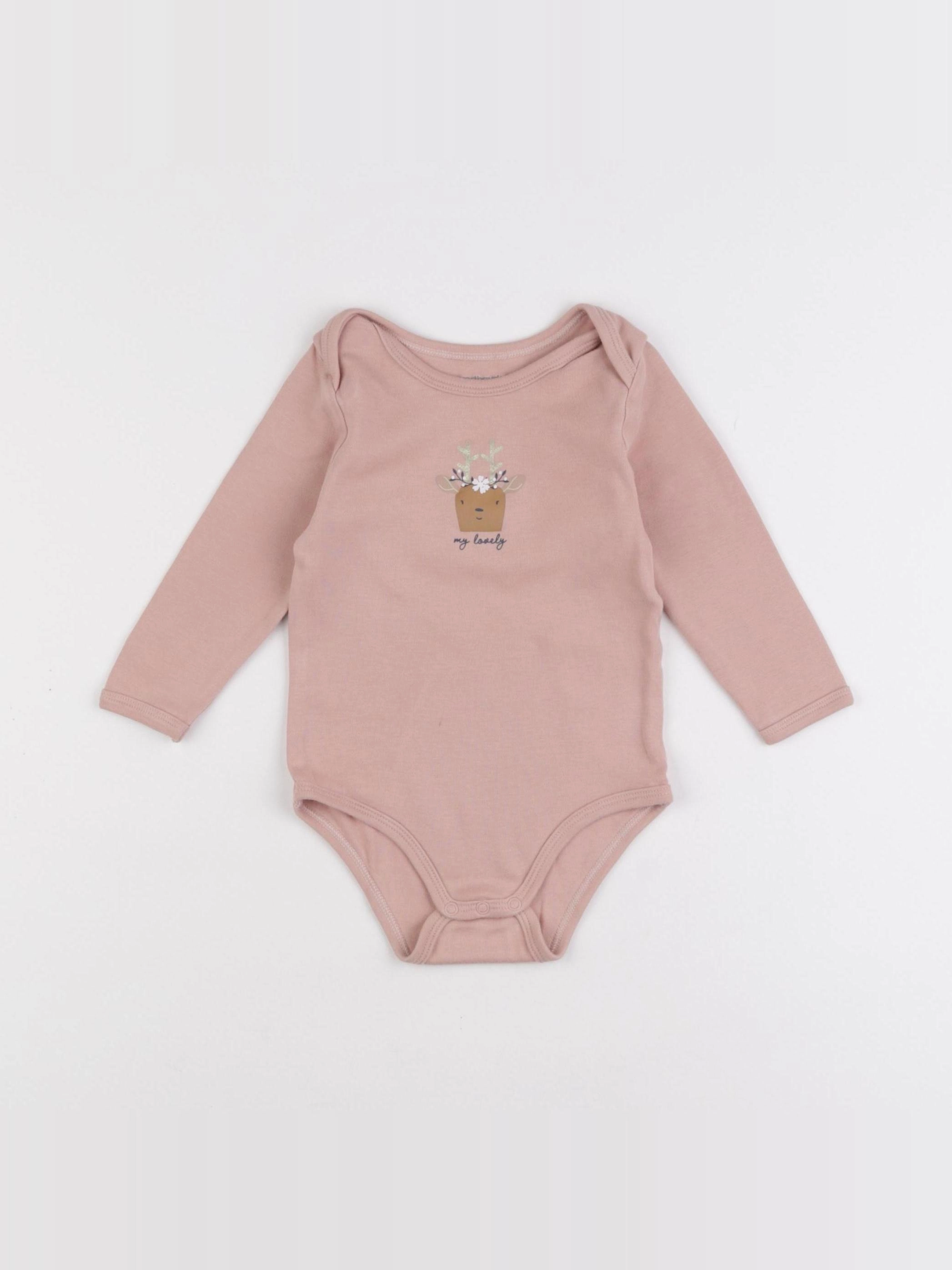 Vertbaudet - body rose - 18 mois