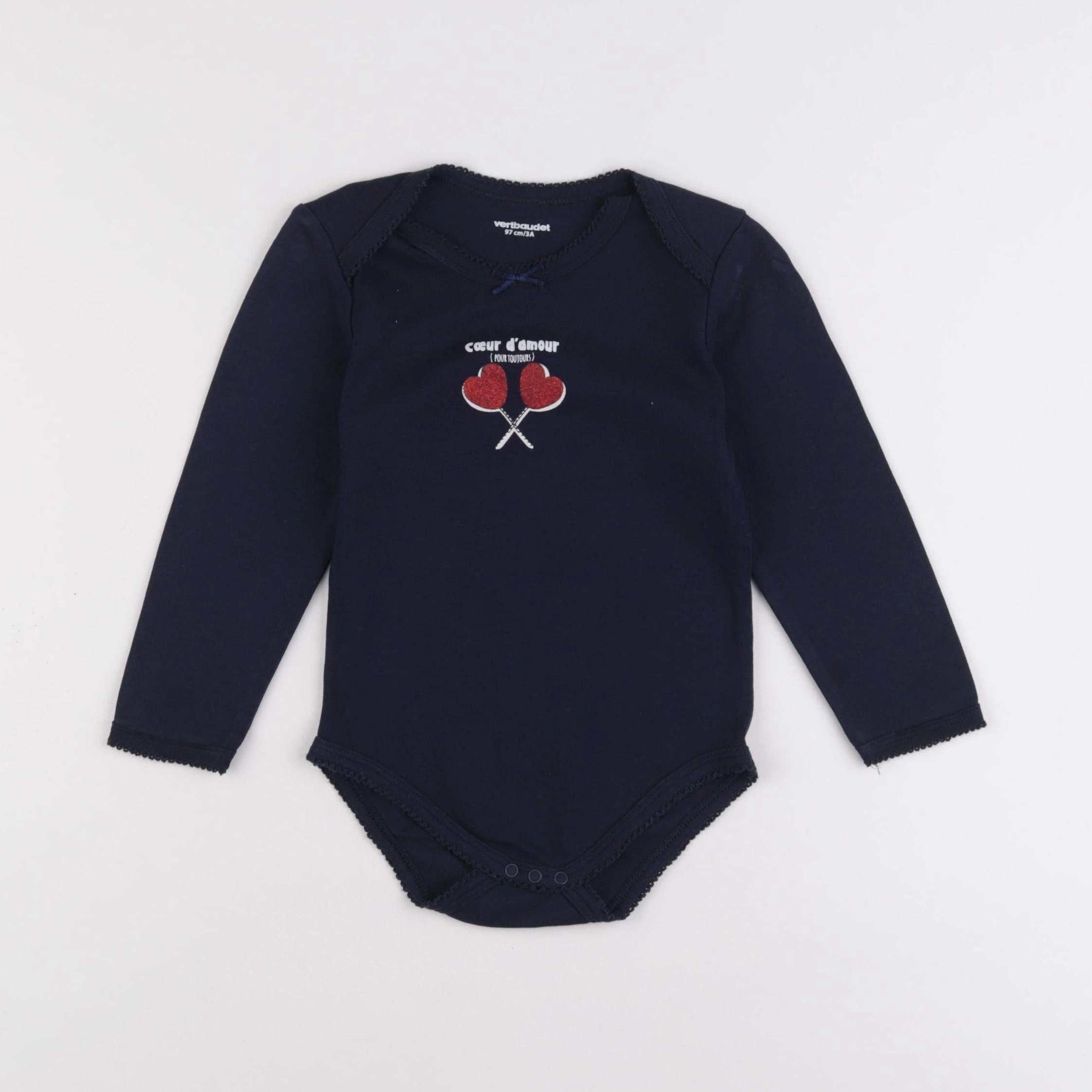 Vertbaudet - body bleu - 3 ans