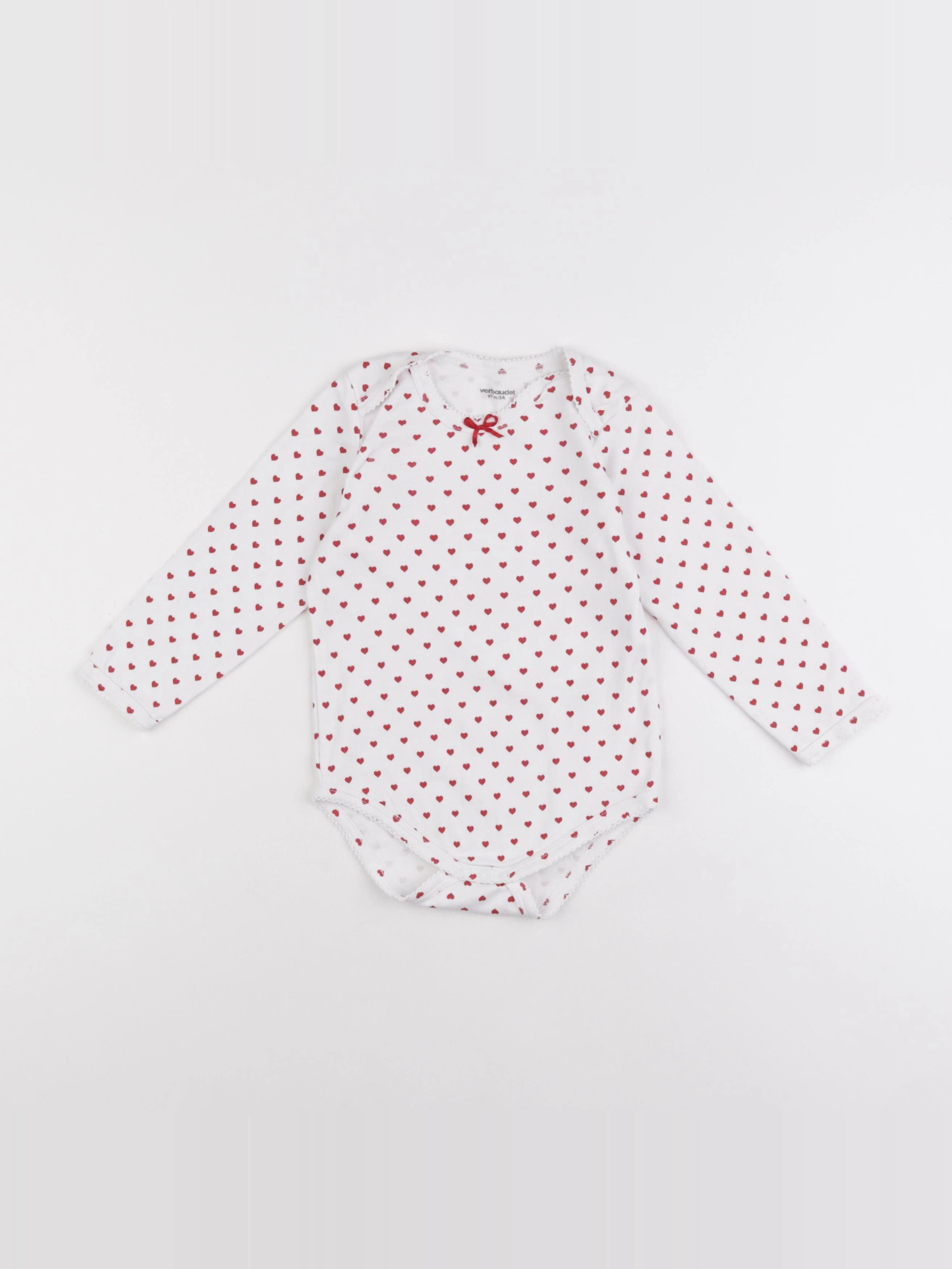 Vertbaudet - body rouge - 3 ans