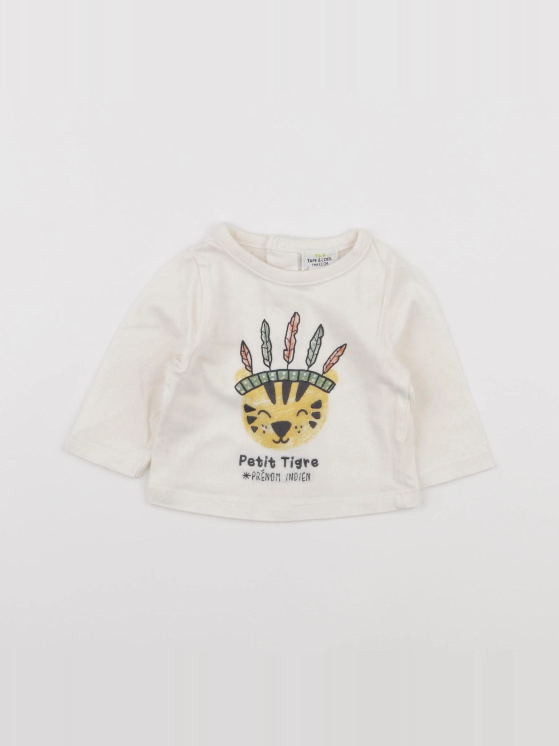 Tape à l'oeil - tee-shirt beige - 1 mois