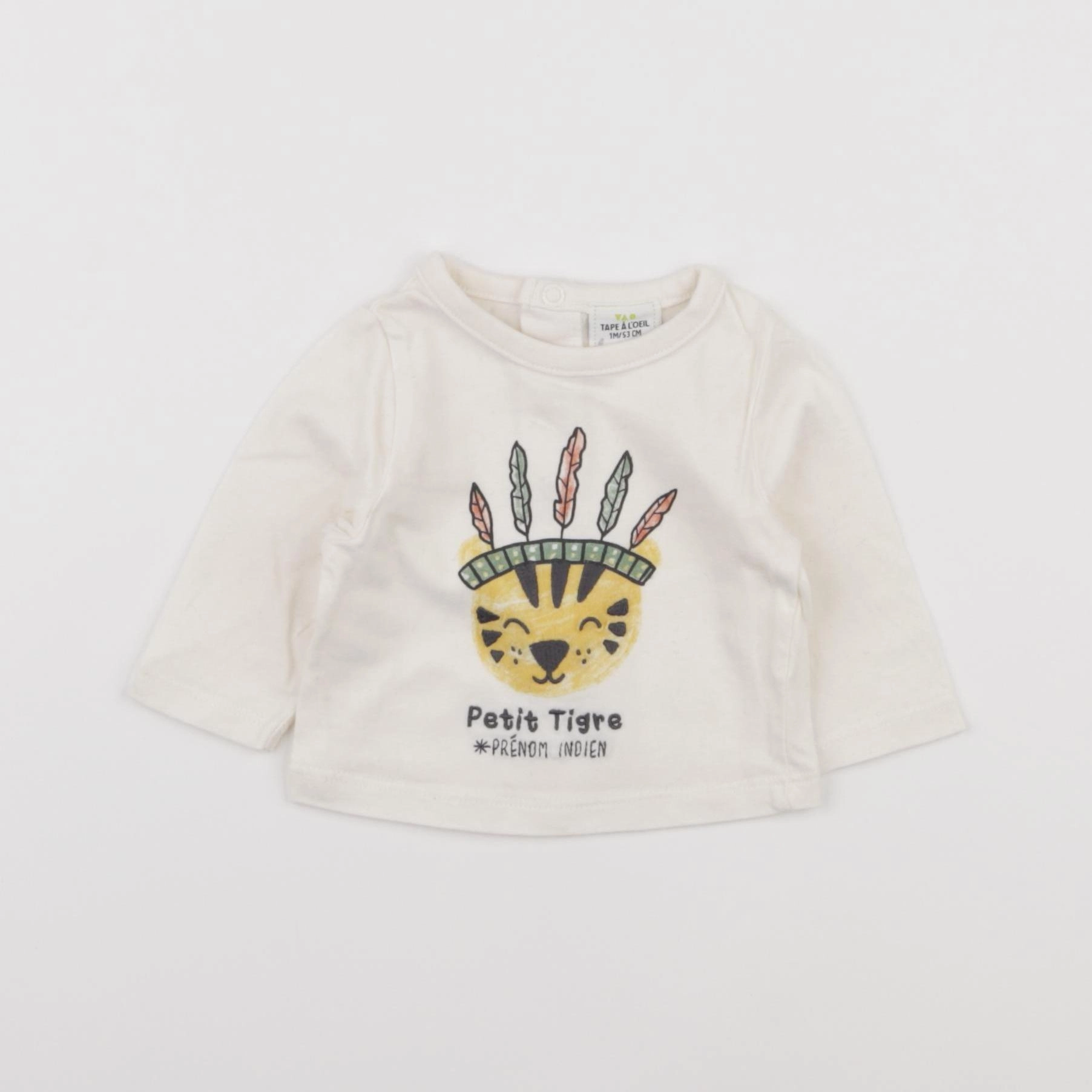 Tape à l'oeil - tee-shirt beige - 1 mois
