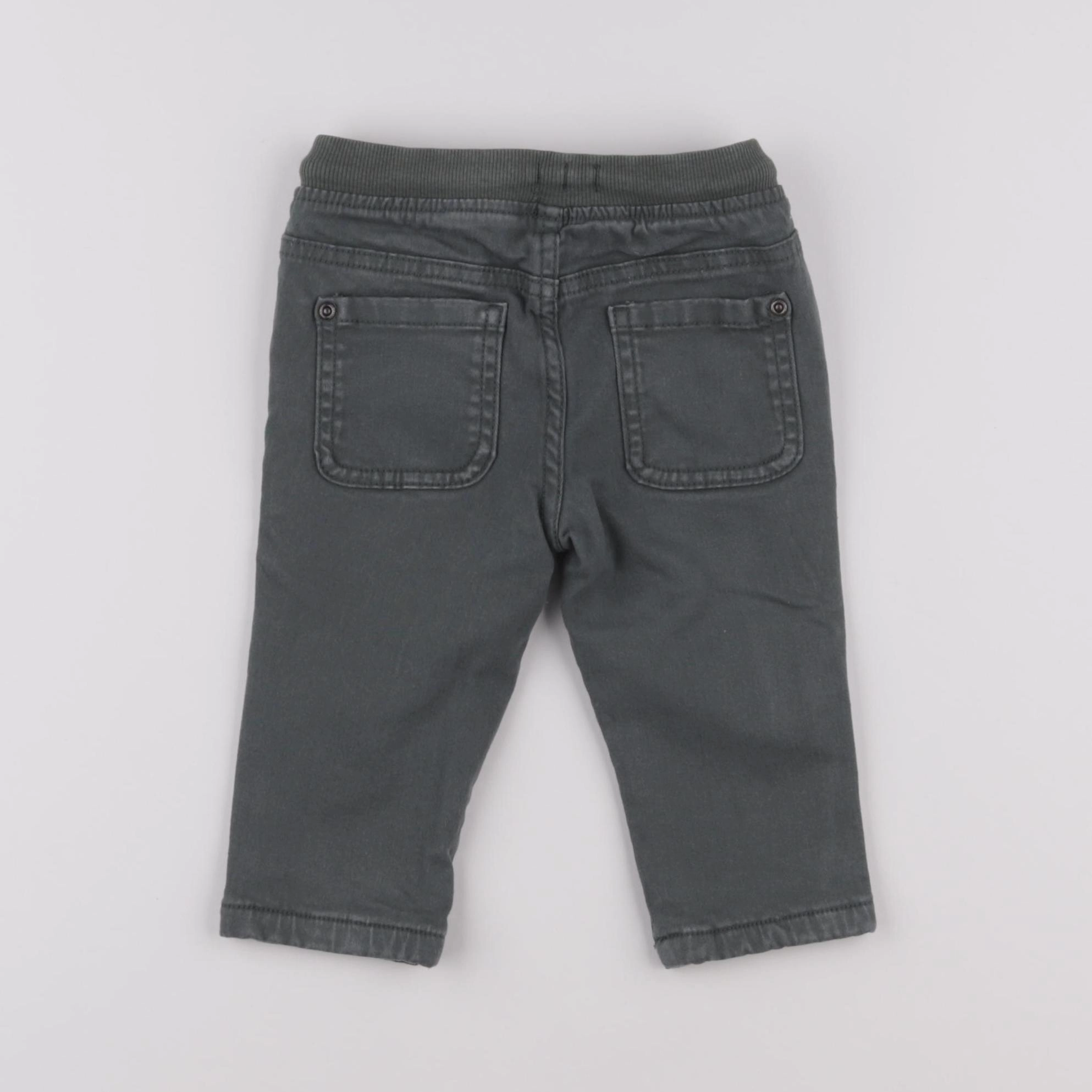 Vertbaudet - pantalon doublé vert - 12 mois