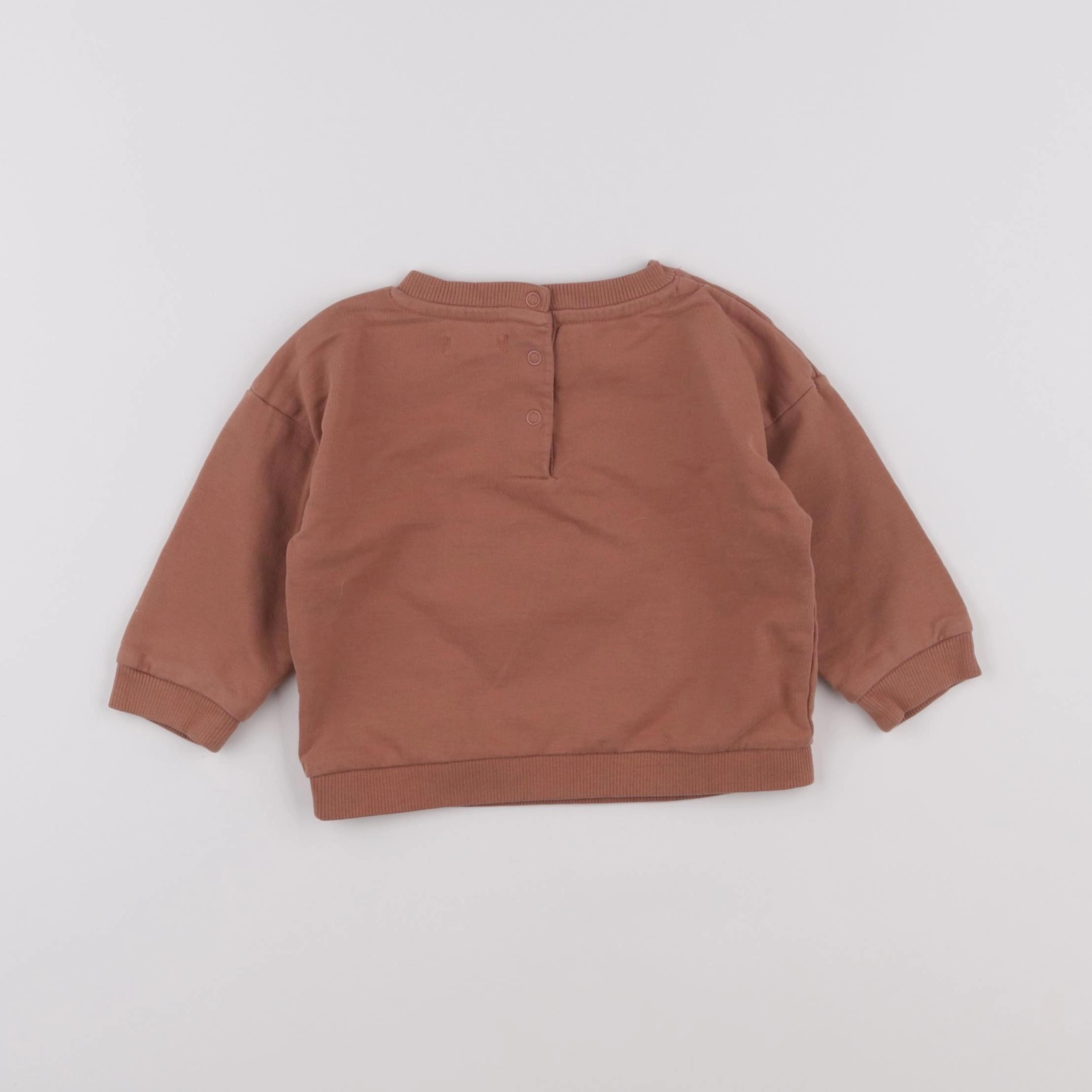 Vertbaudet - sweat marron - 12 mois