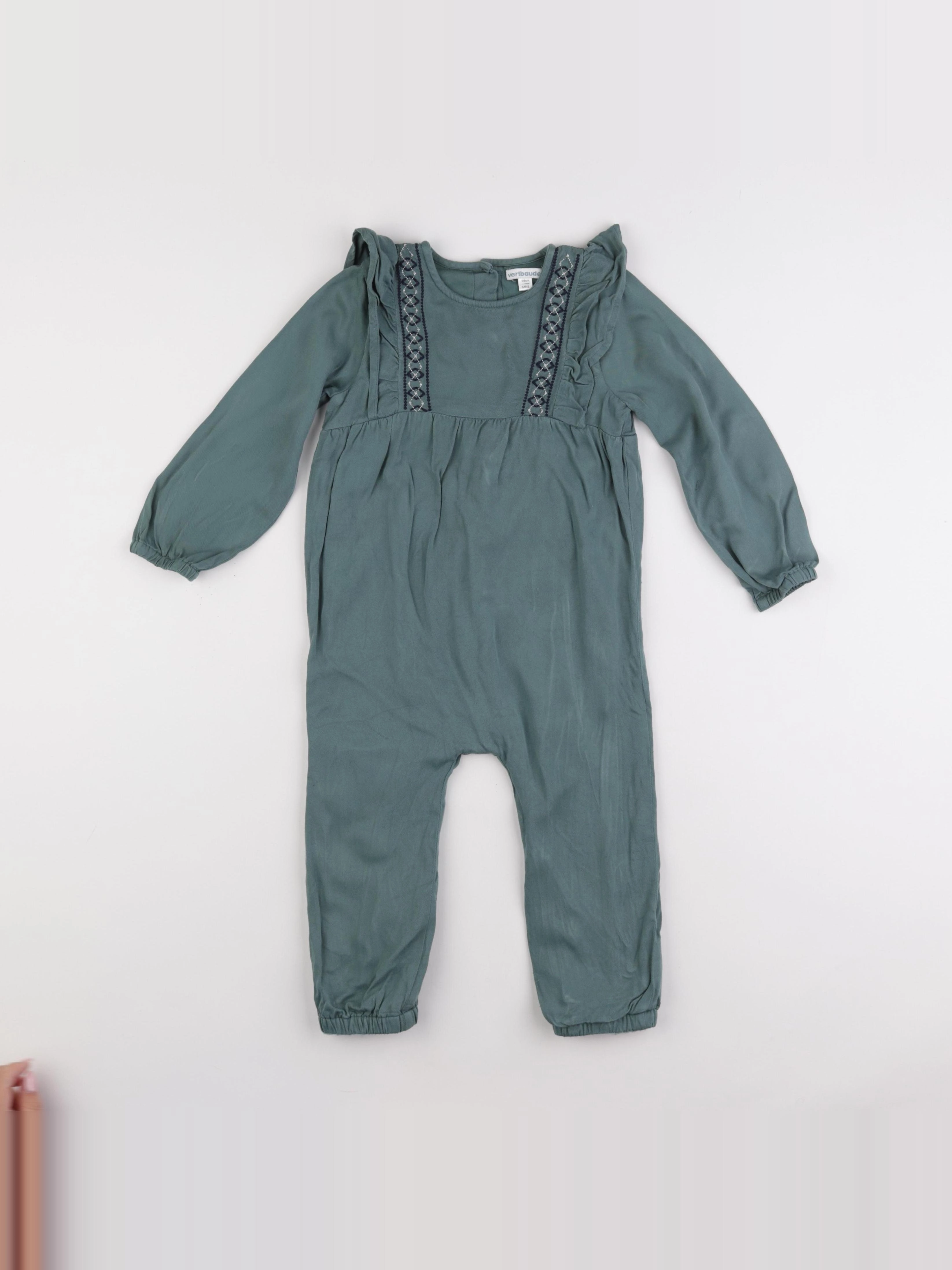 Vertbaudet - combinaison vert - 3 ans