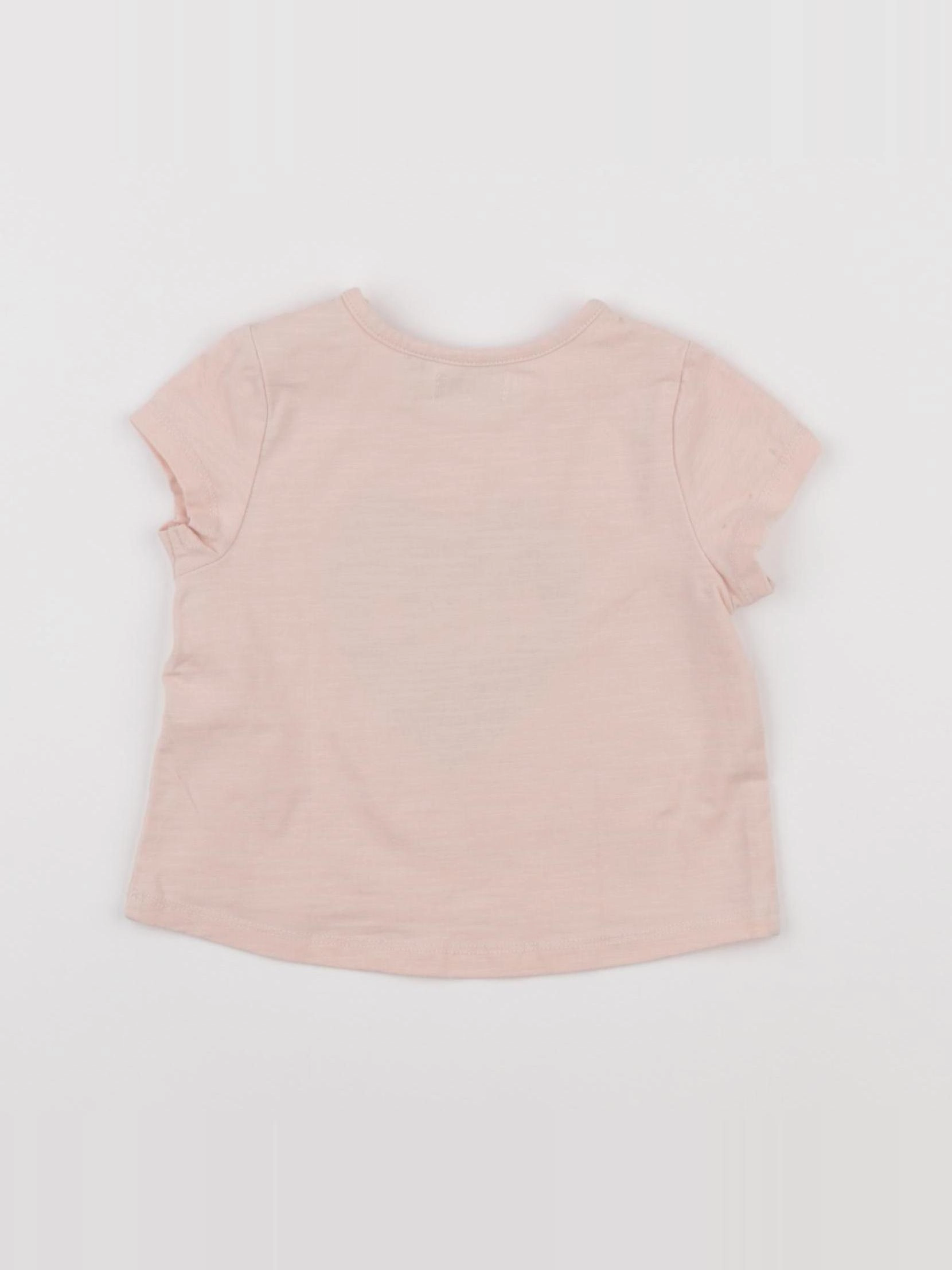 IKKS - tee-shirt rose - 12 mois