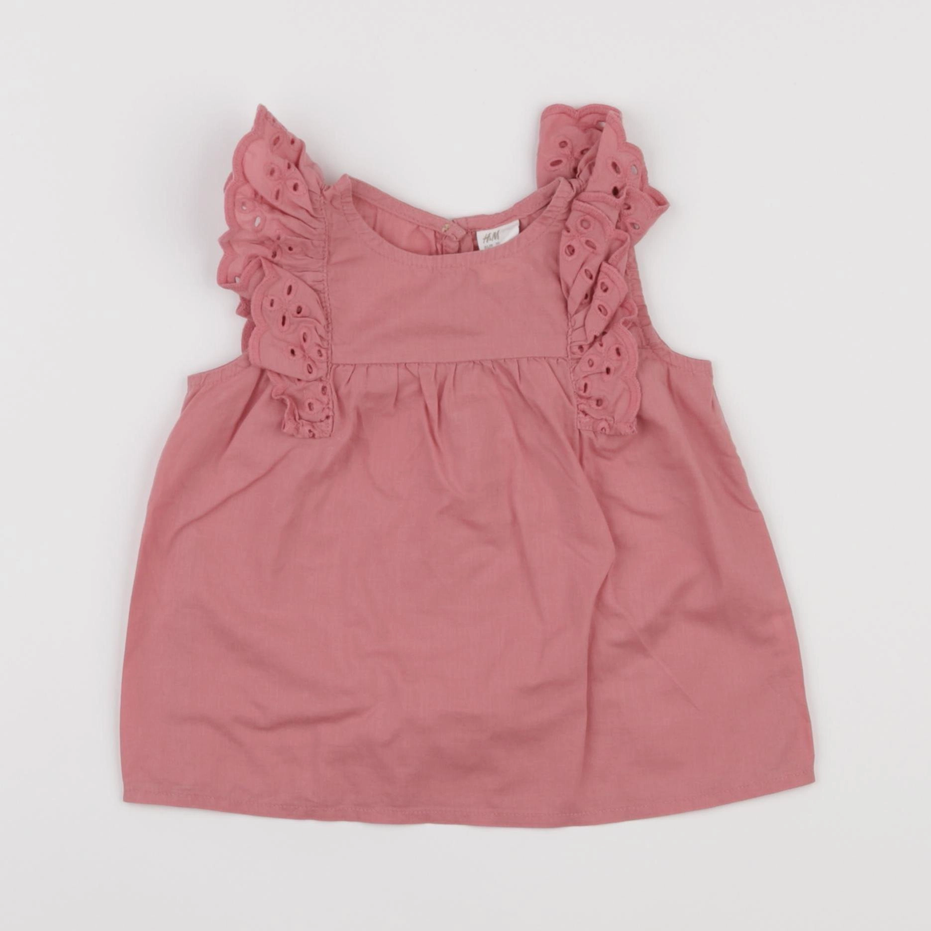 H&M - blouse rose - 6/9 mois