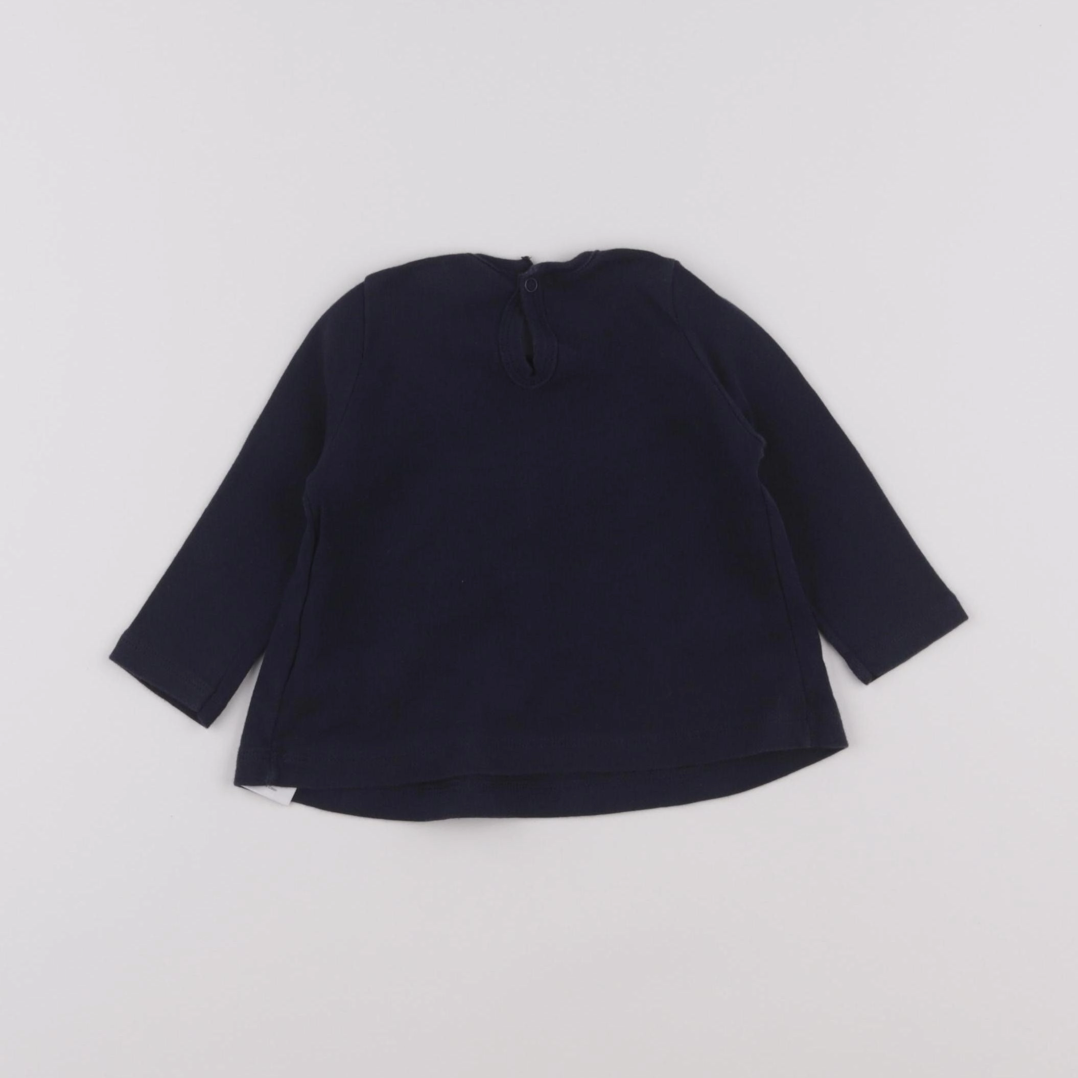 Petit Bateau - tee-shirt bleu - 6 mois
