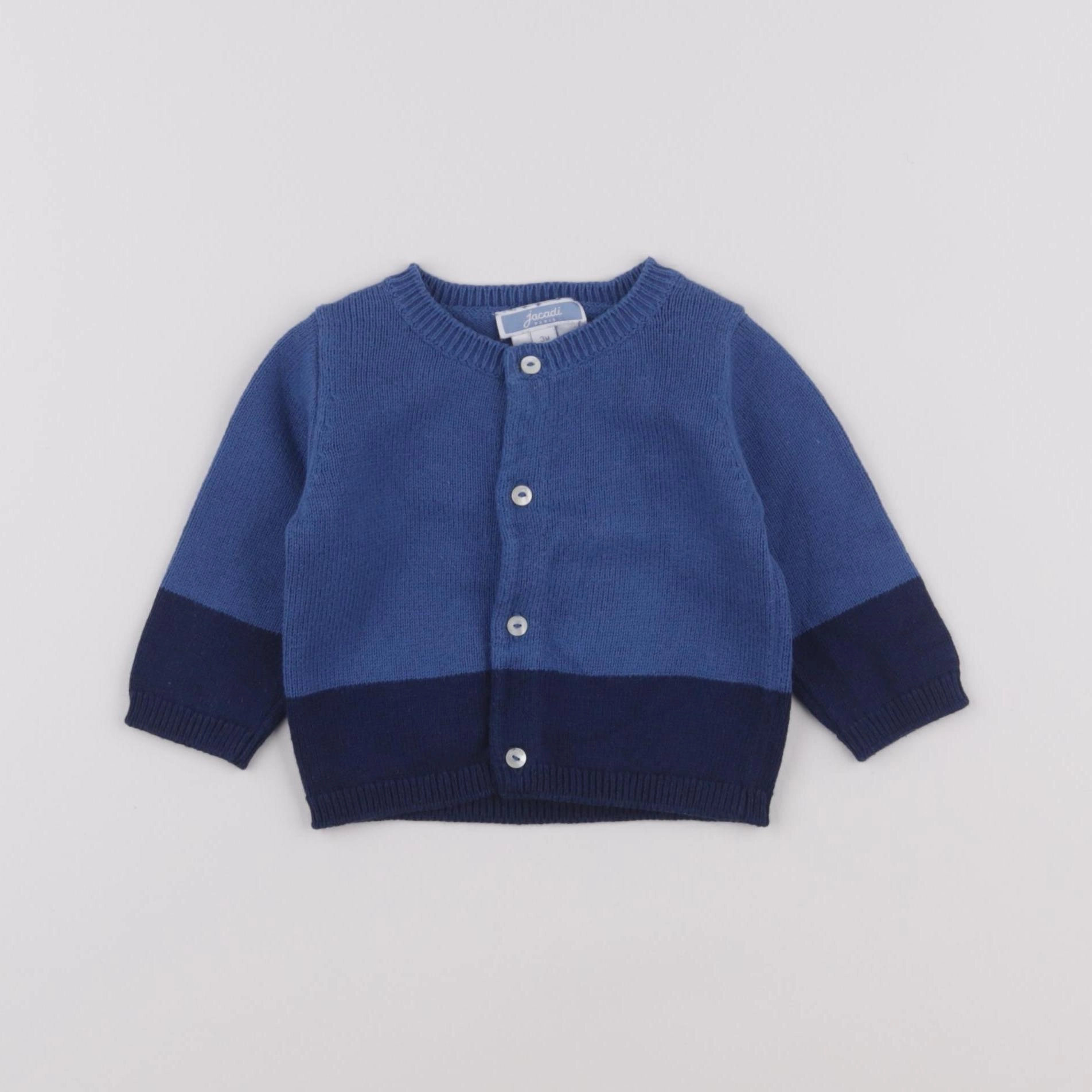 Jacadi - gilet bleu - 3 mois