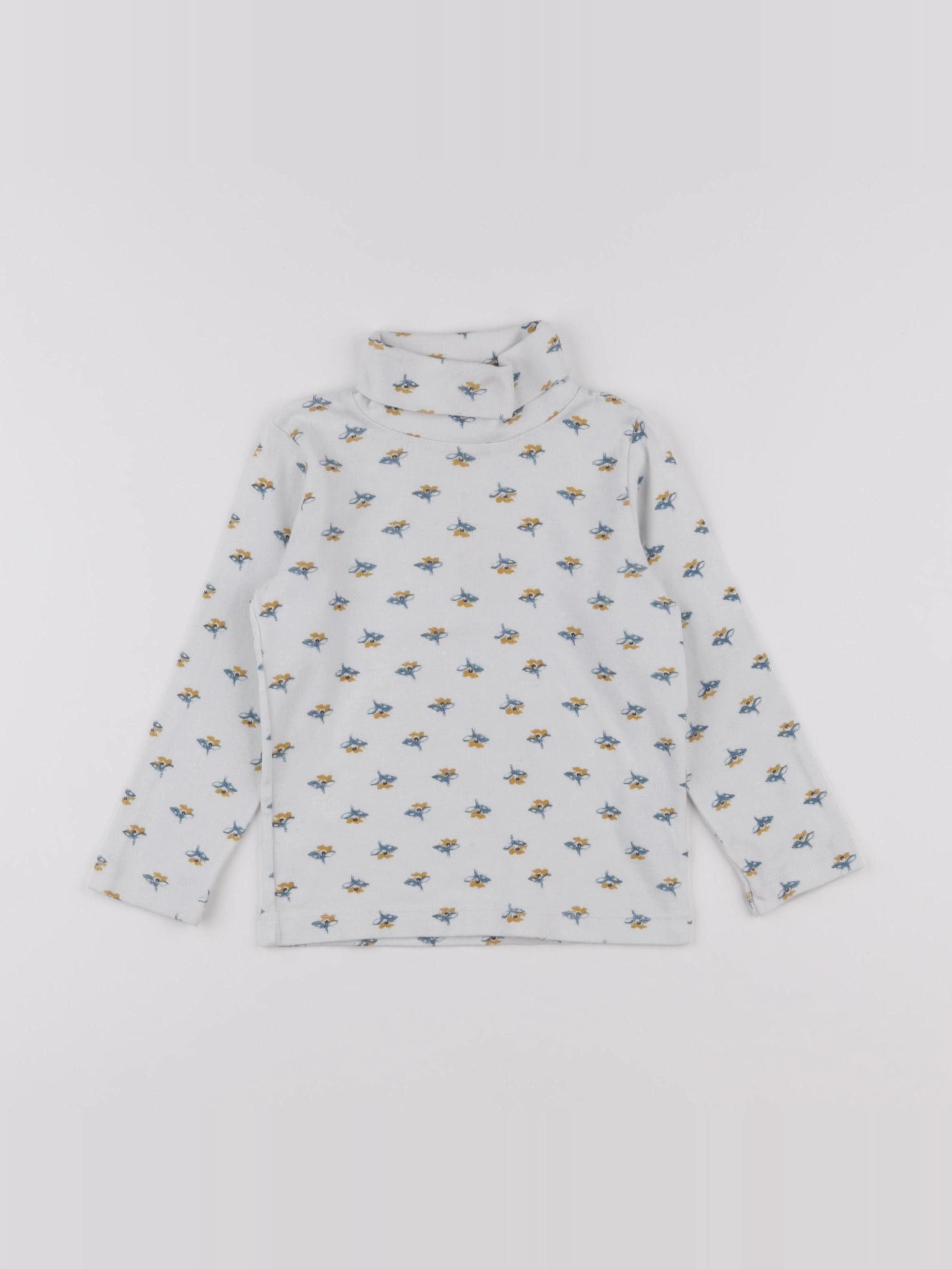 Petit Bateau - sous-pull blanc - 3 ans