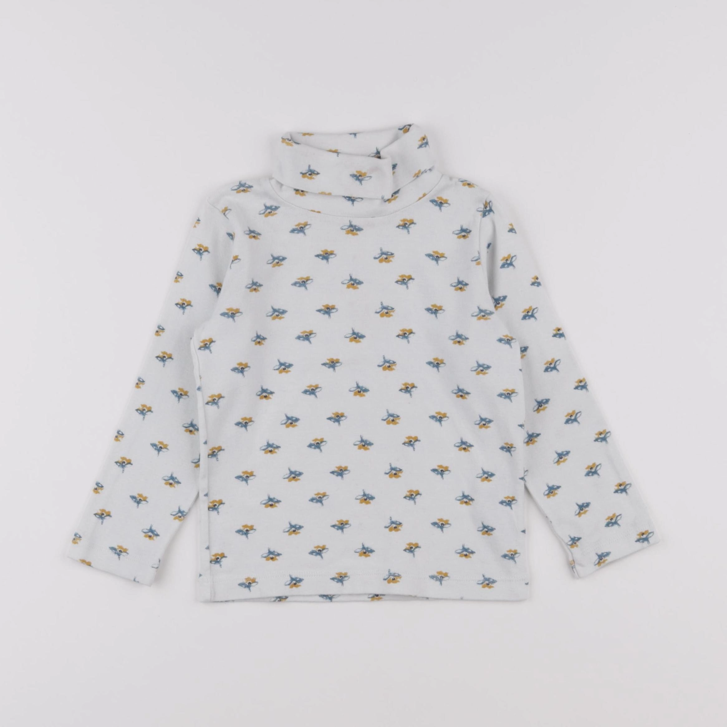 Petit Bateau - sous-pull blanc - 3 ans