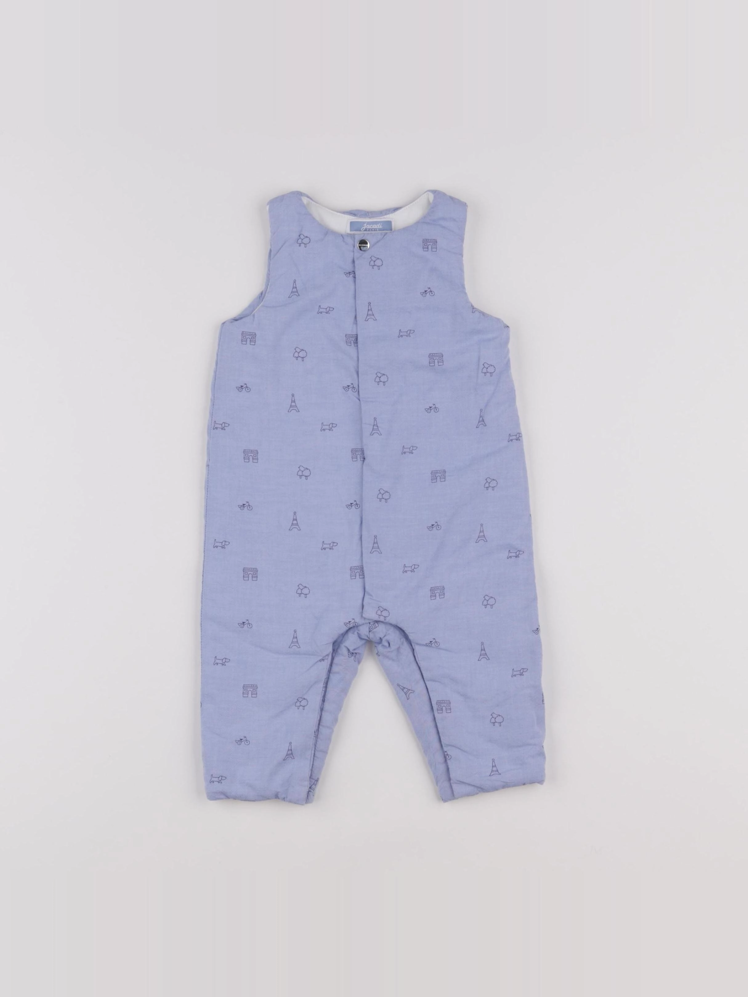 Jacadi - combinaison doublé bleu - 6 mois