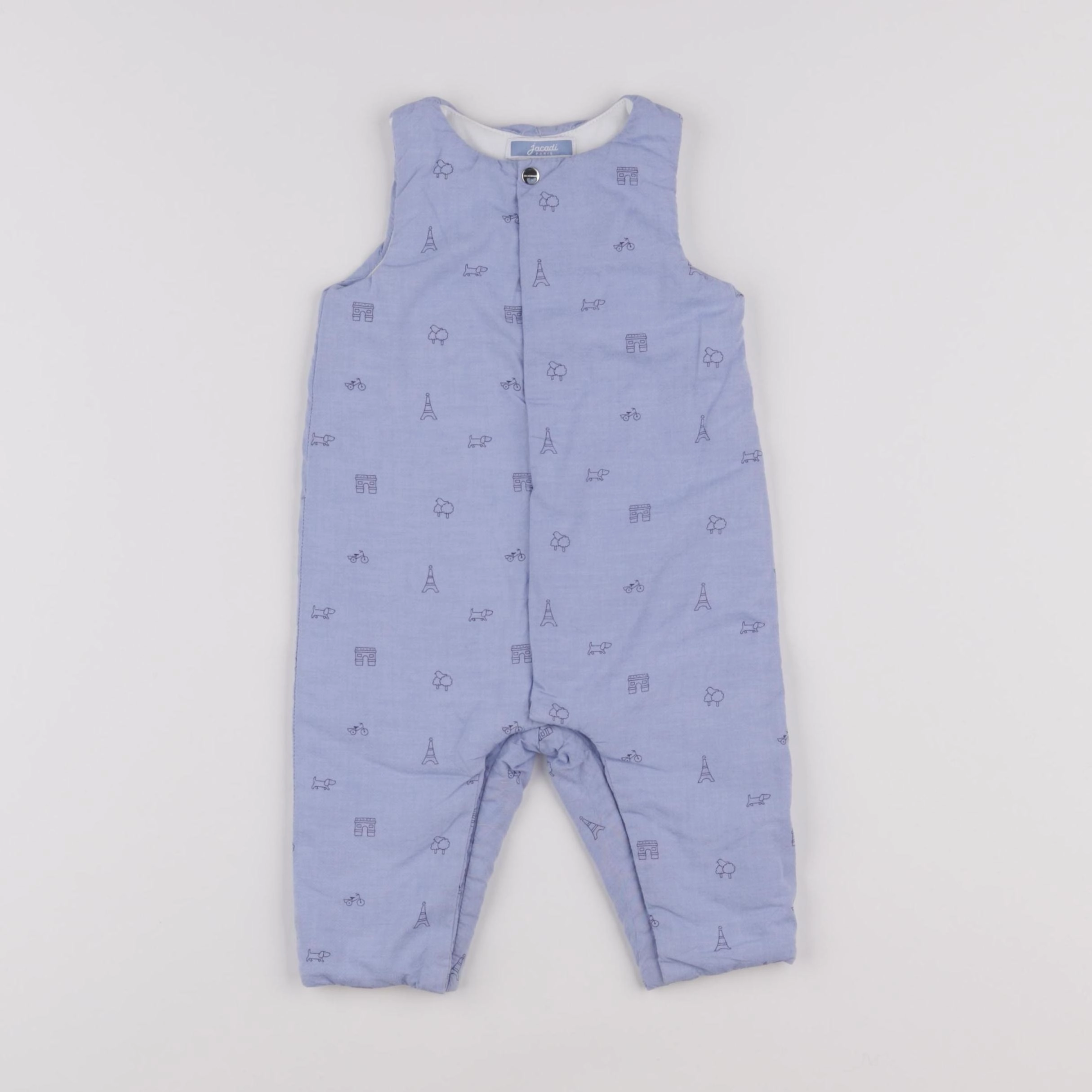 Jacadi - combinaison doublé bleu - 6 mois