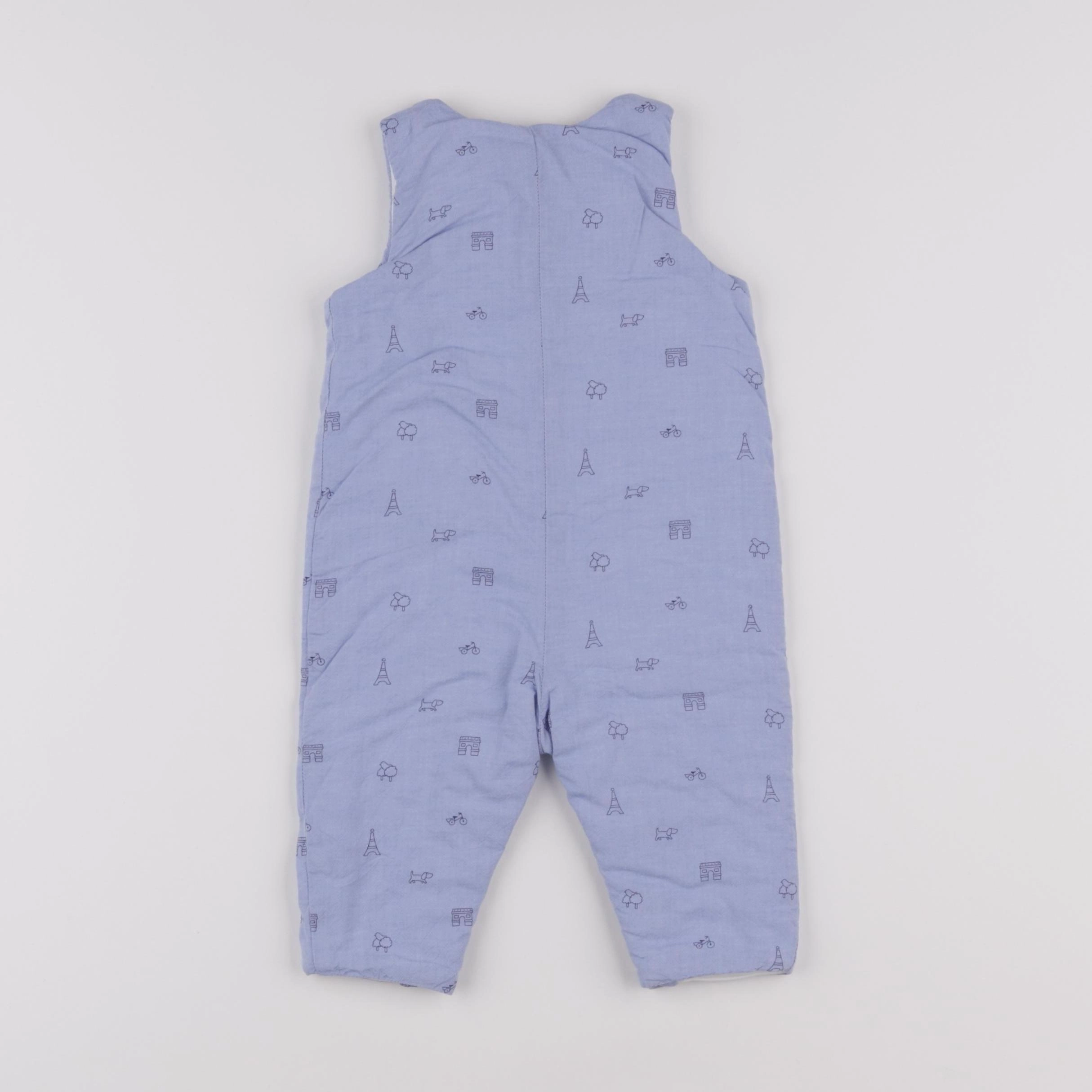 Jacadi - combinaison doublé bleu - 6 mois