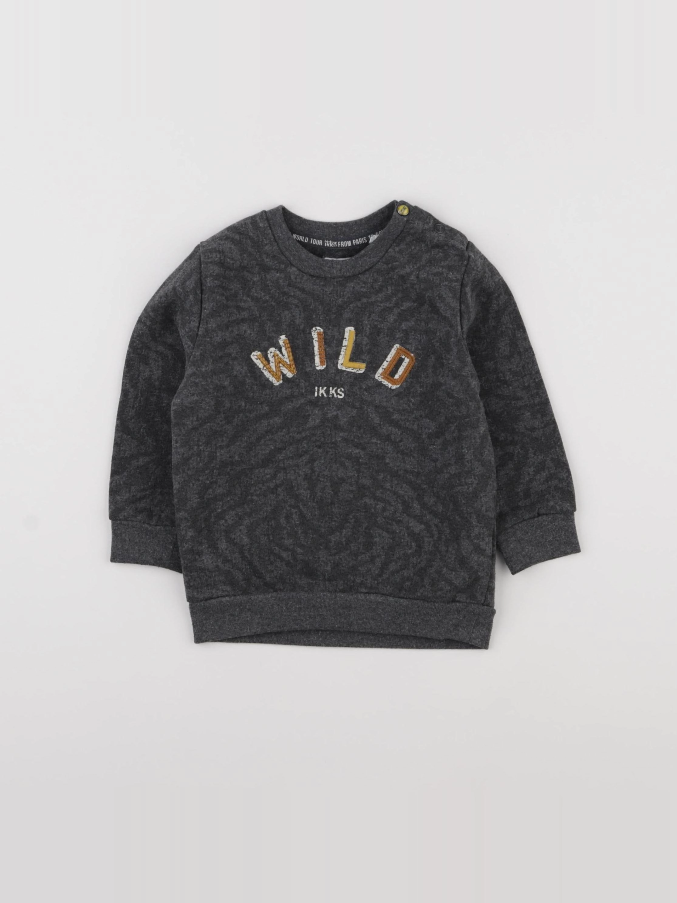 IKKS - sweat gris - 18 mois