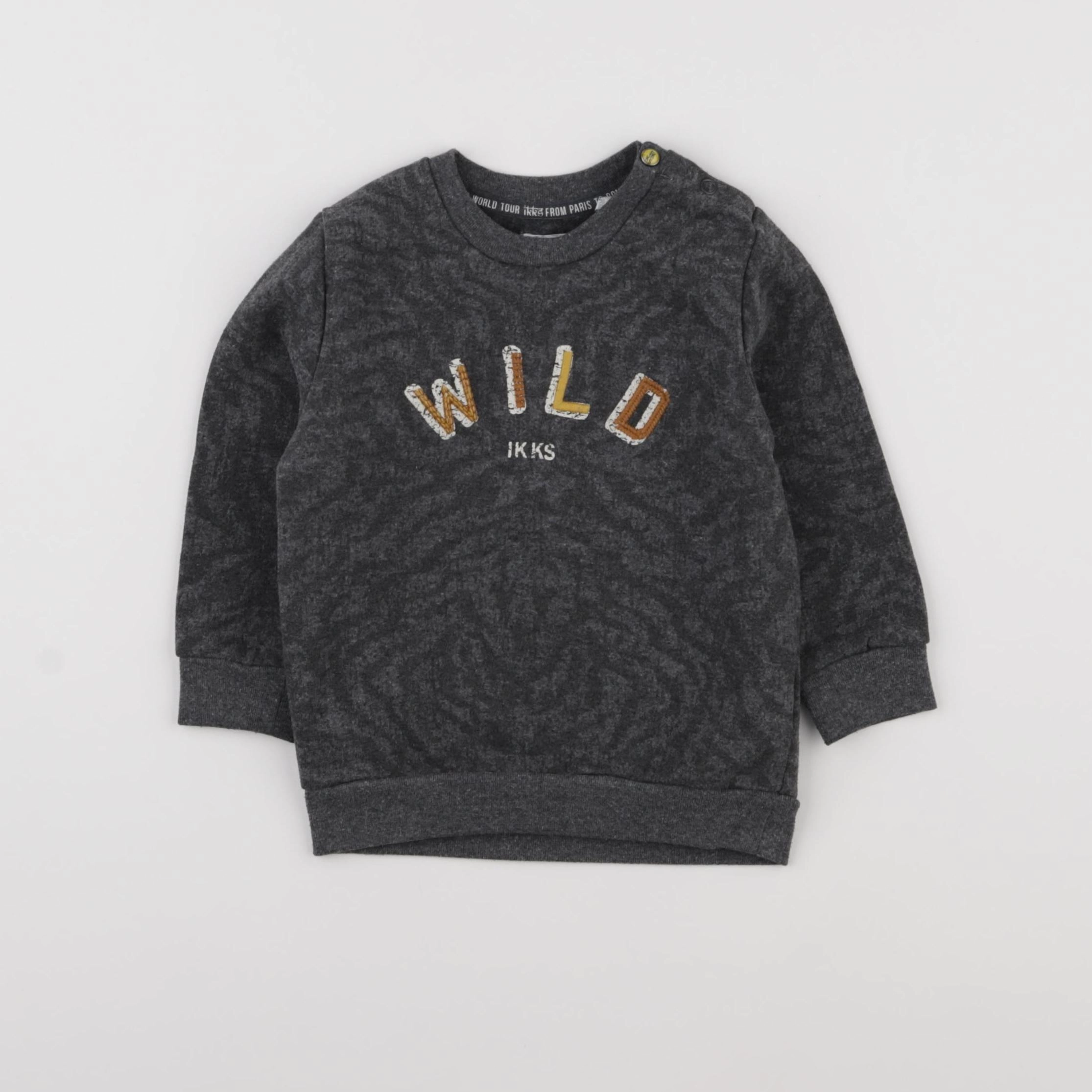 IKKS - sweat gris - 18 mois