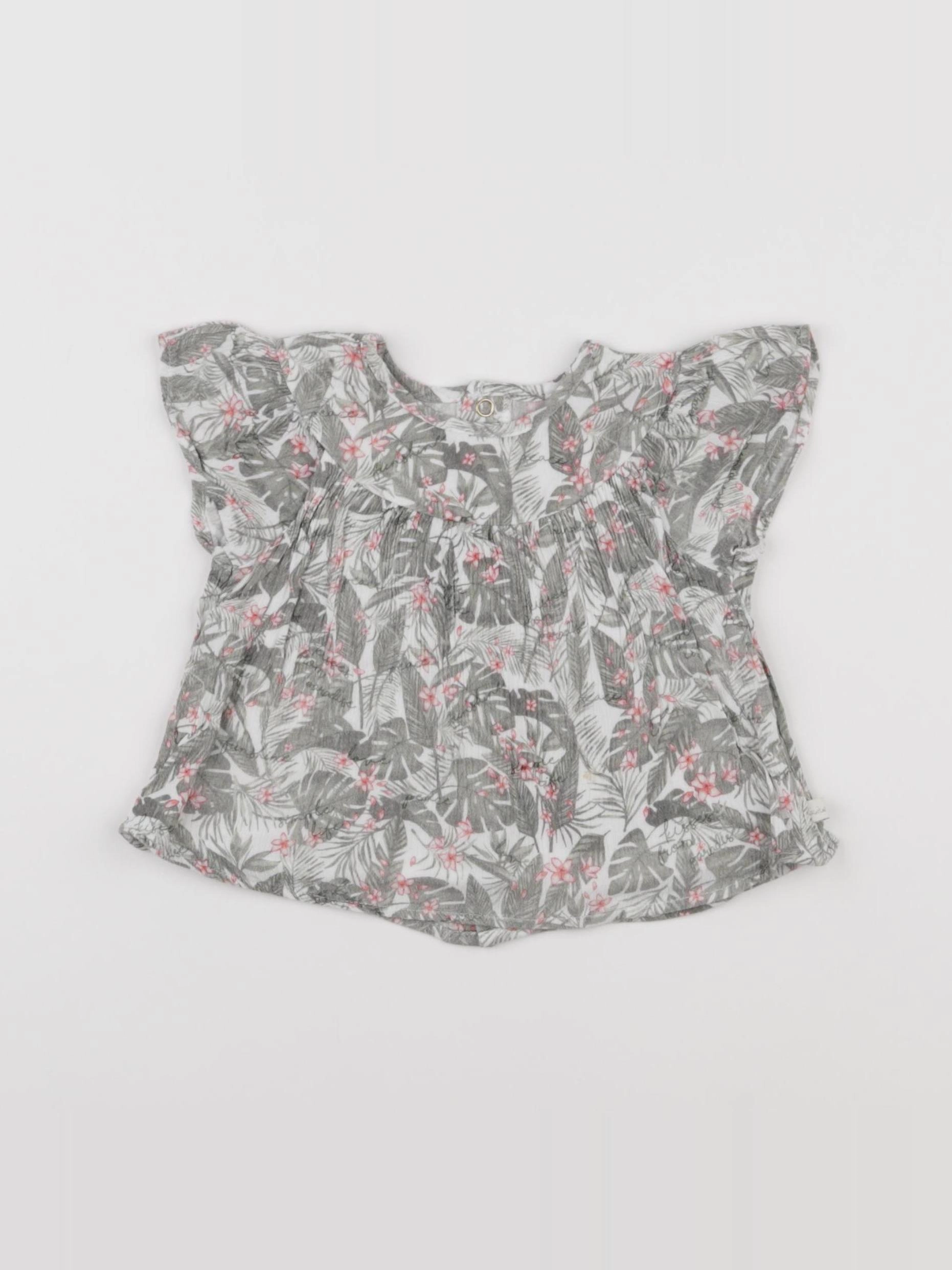 IKKS - blouse rose - 12 mois