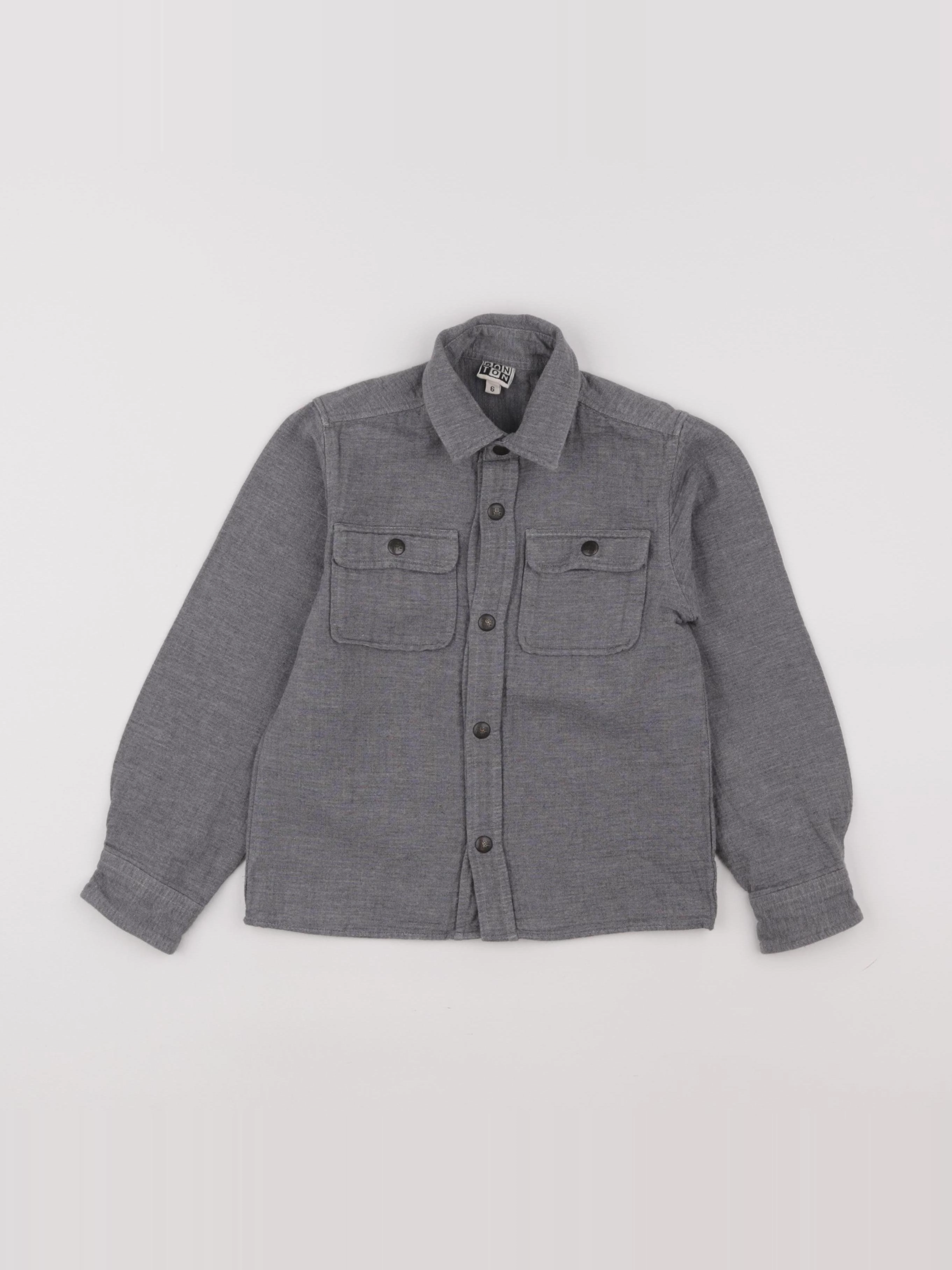 Bonton - chemise gris - 6 ans