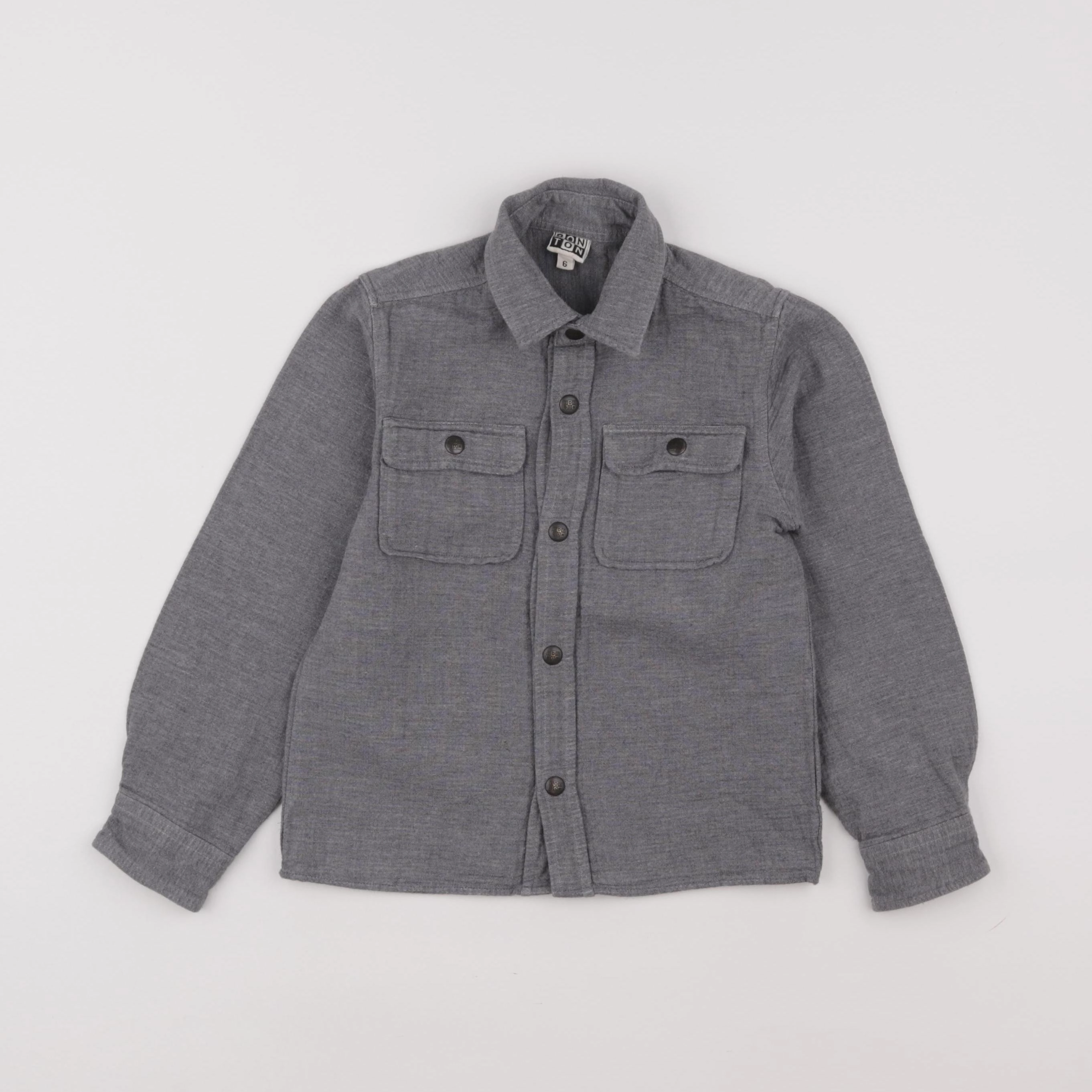 Bonton - chemise gris - 6 ans
