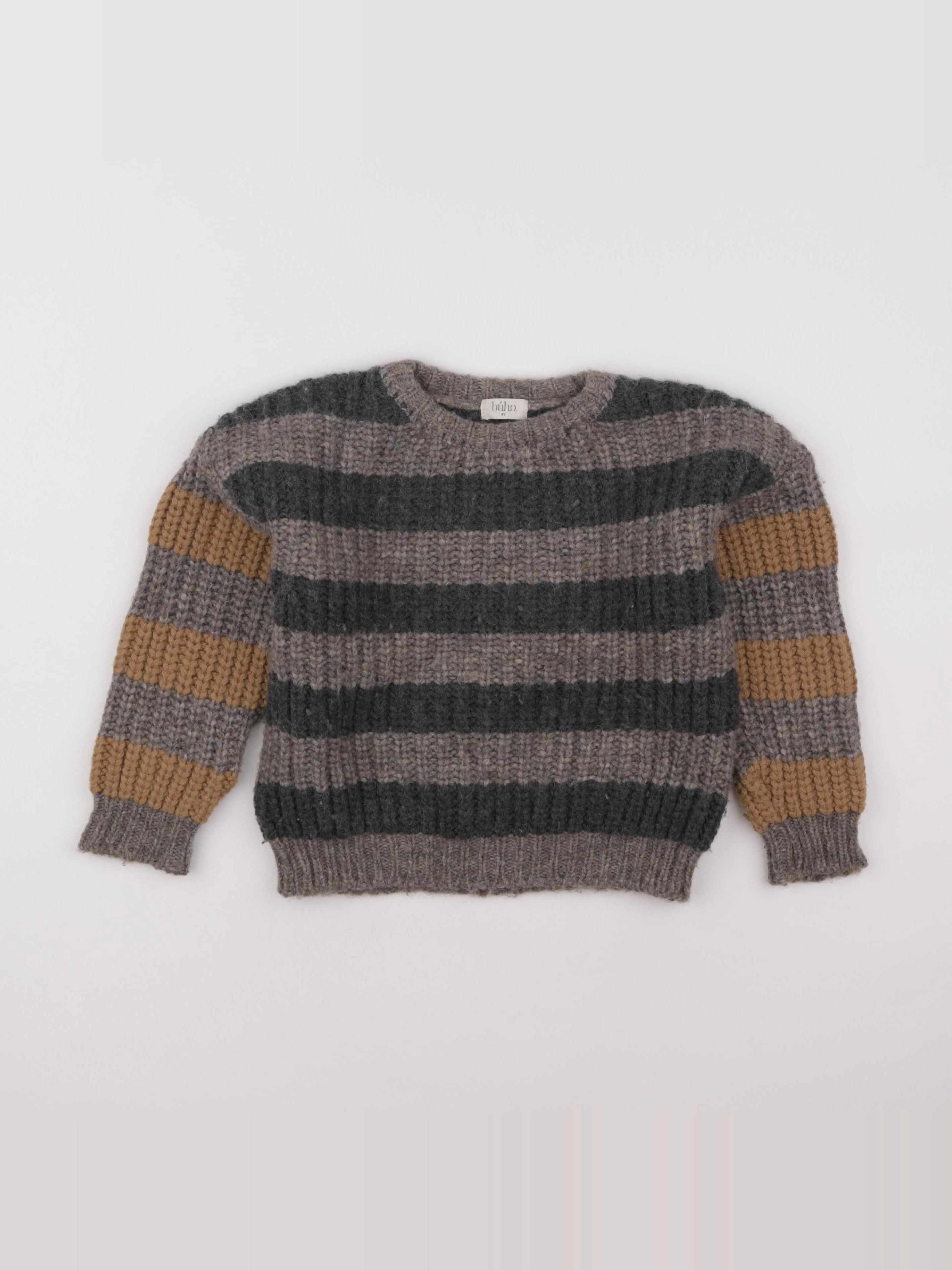 Buho - pull marron - 4 ans