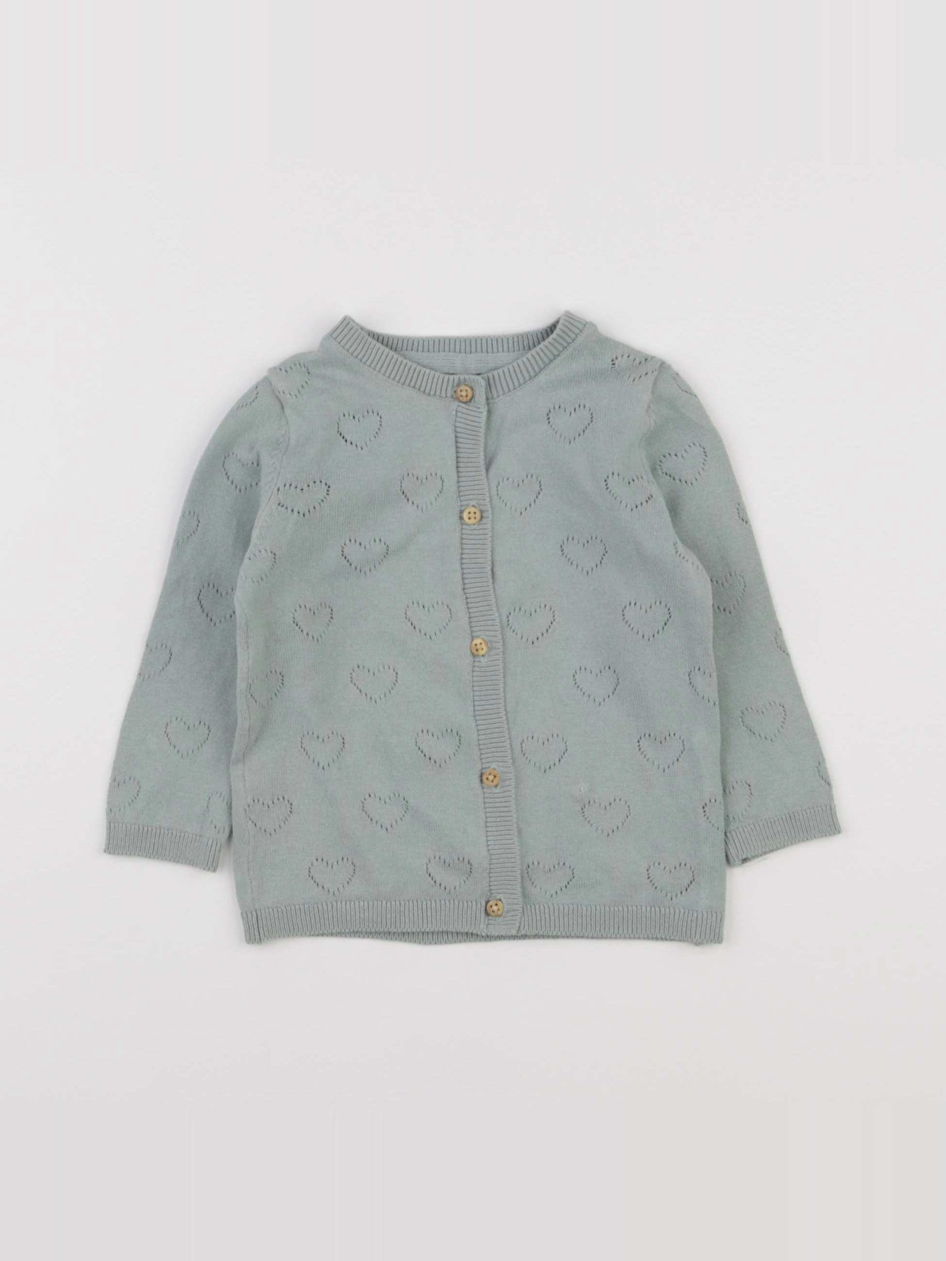 Vertbaudet - gilet vert - 12 mois