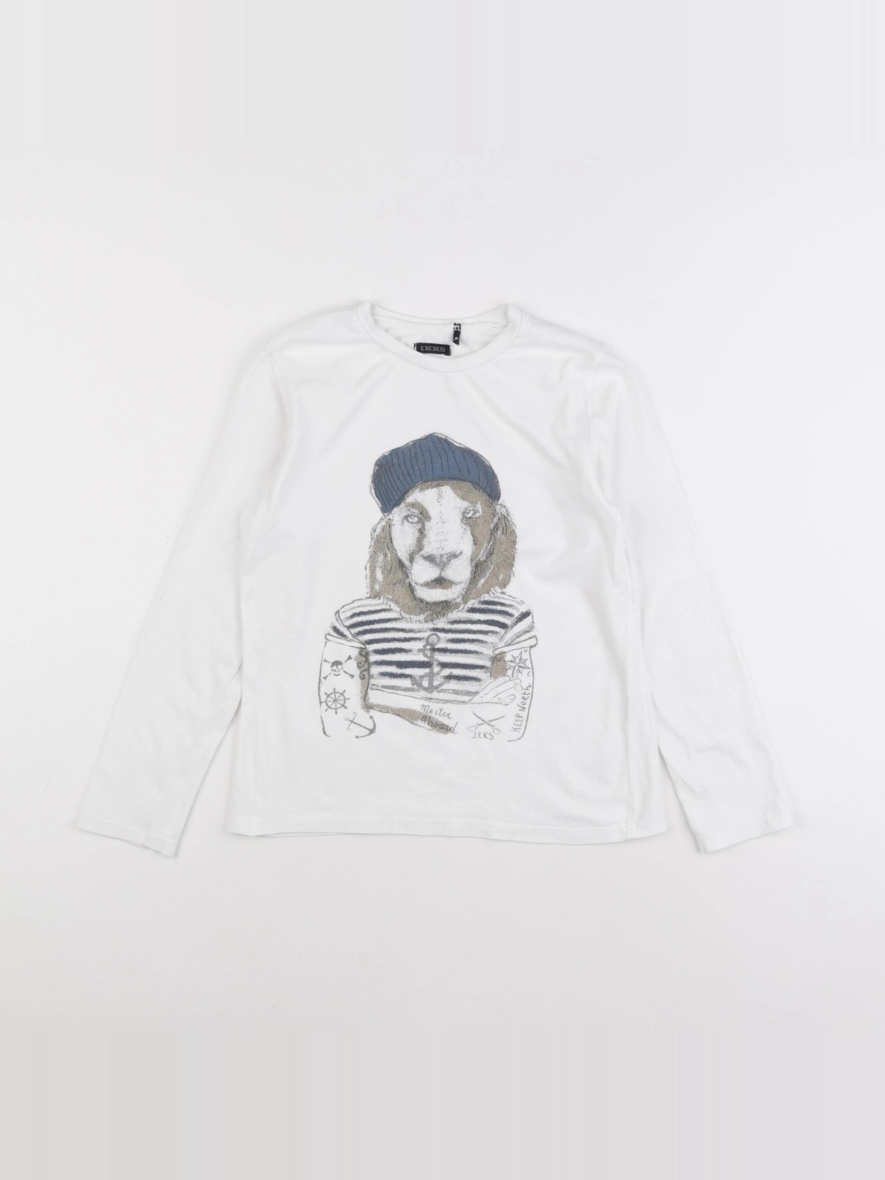 IKKS - tee-shirt blanc - 8 ans