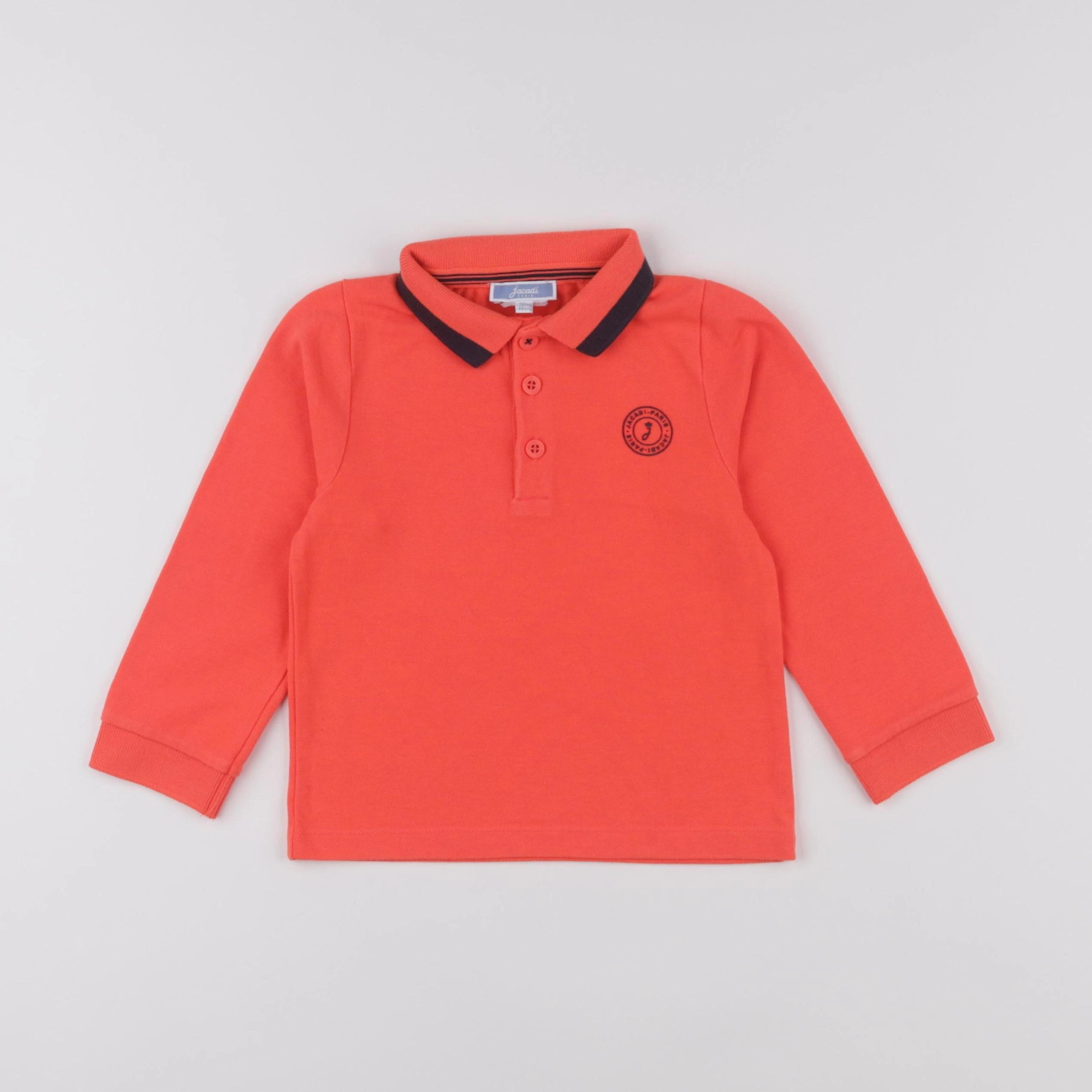 Jacadi - polo orange fluo - 36 mois