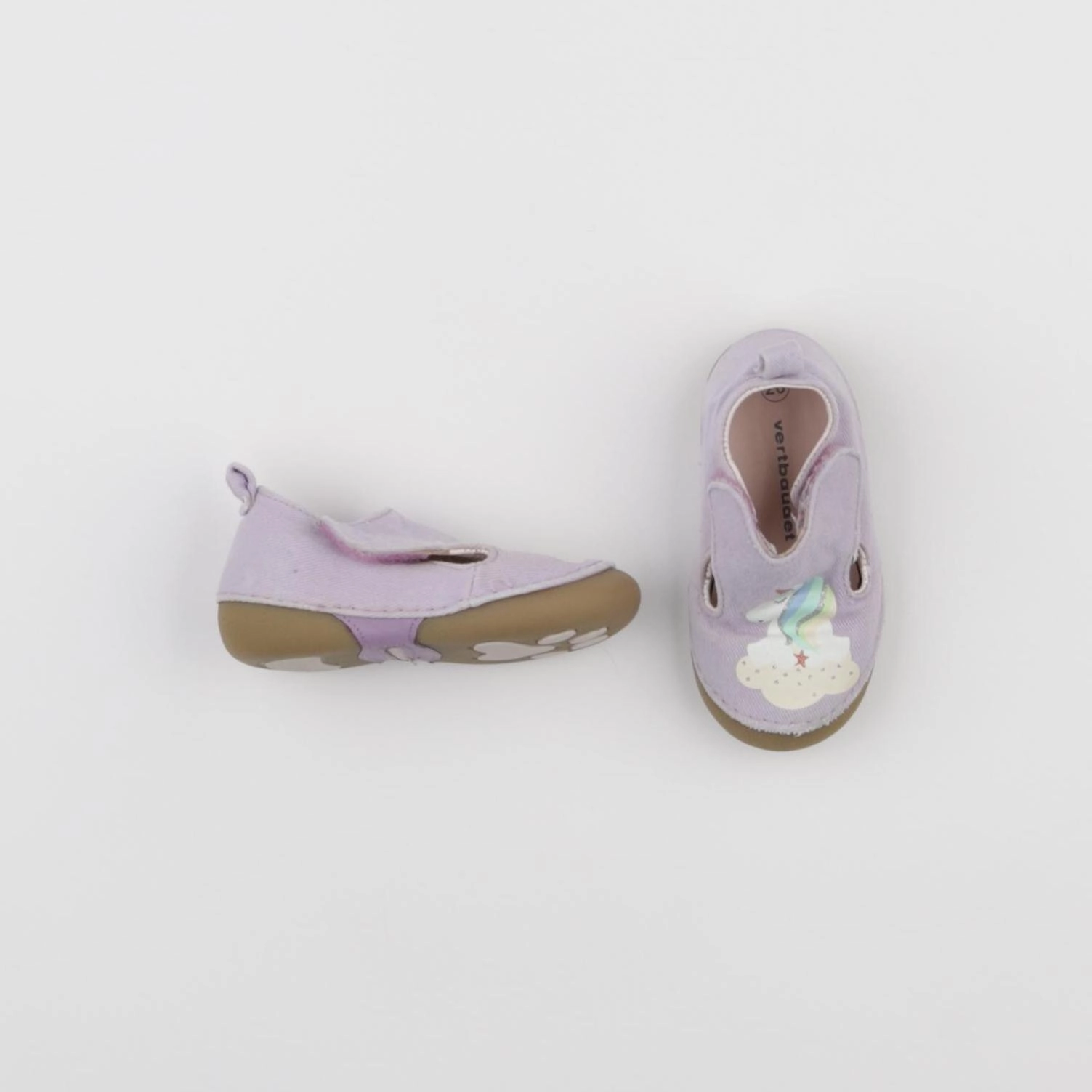 Vertbaudet - chaussons violet - pointure 20