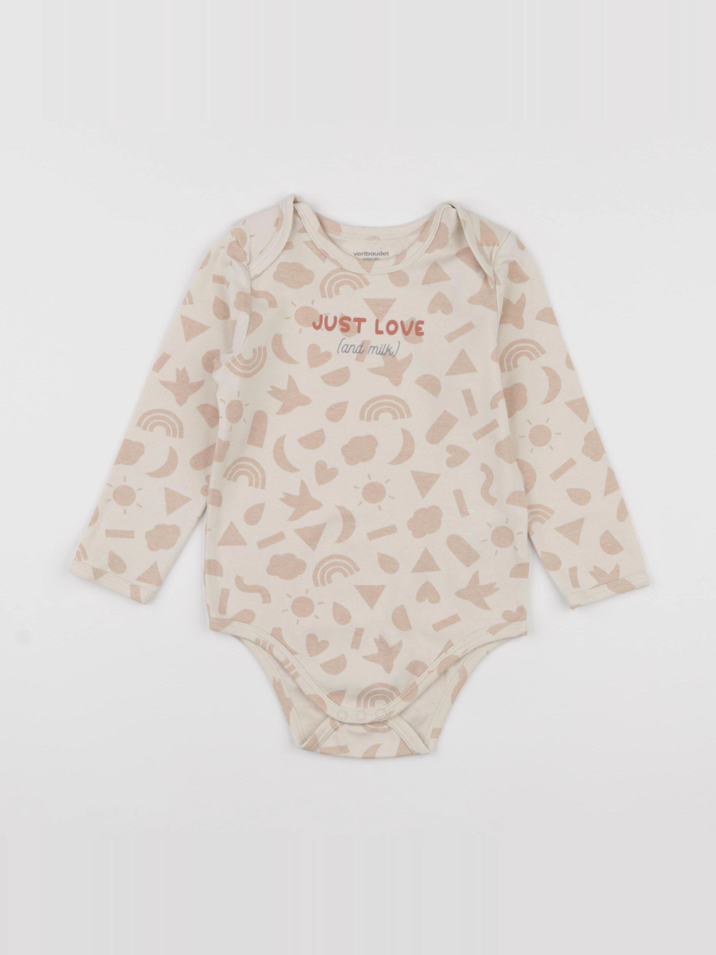 Vertbaudet - body beige - 36 mois