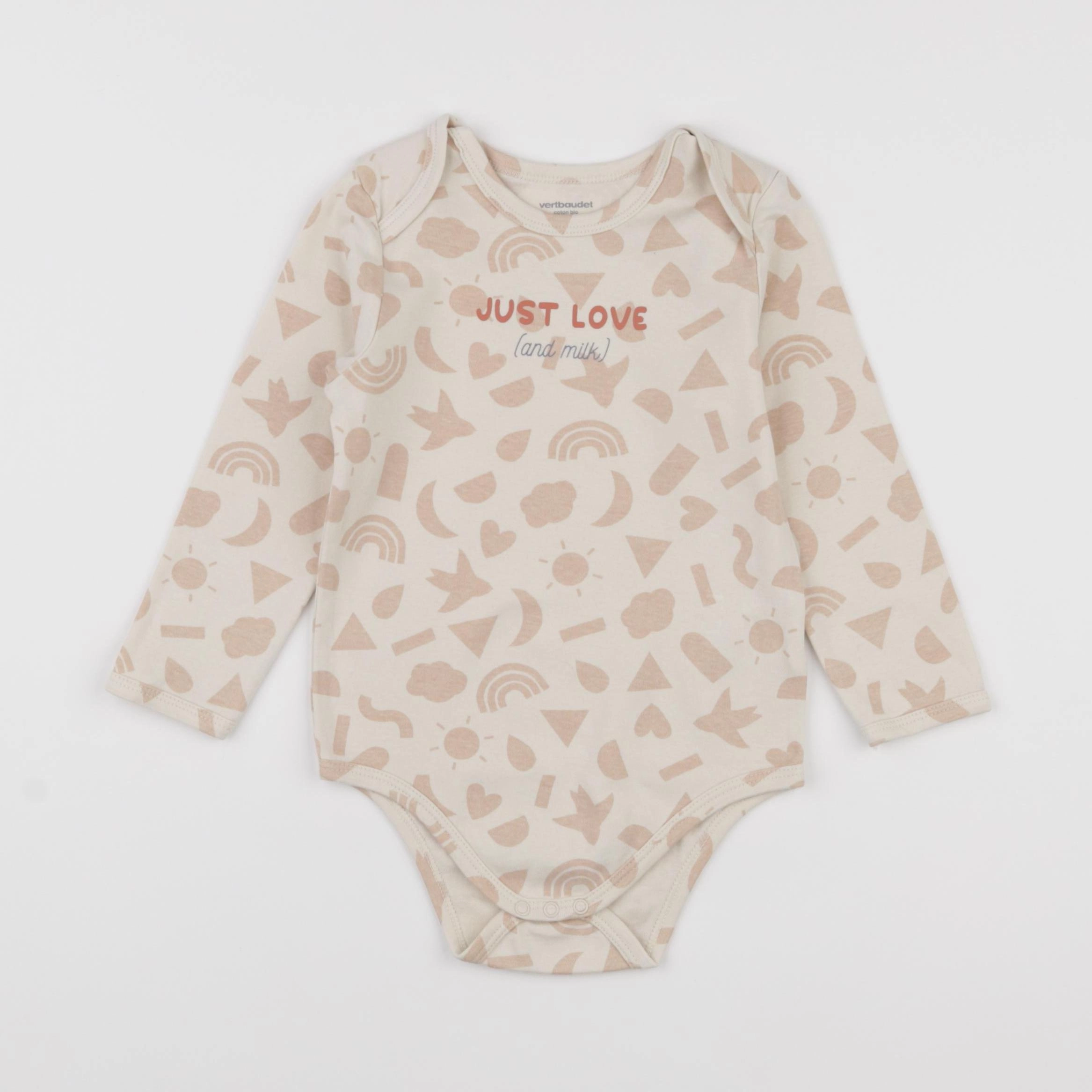 Vertbaudet - body beige - 36 mois