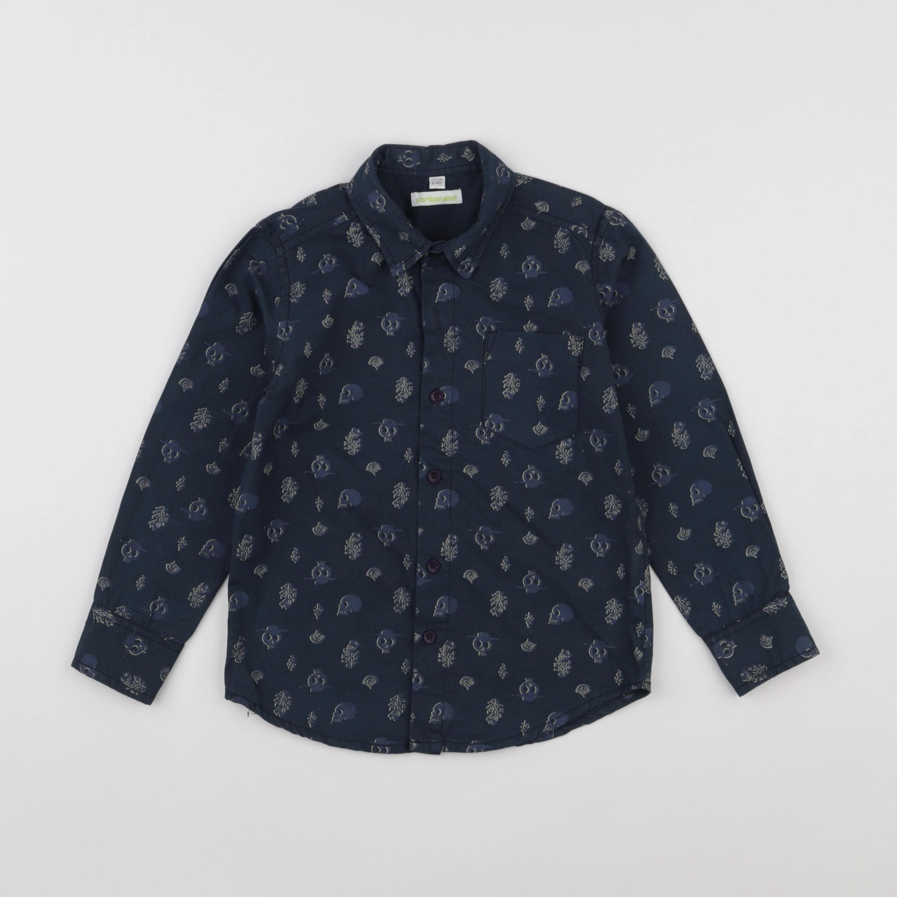 Vertbaudet - chemise bleu - 6 ans
