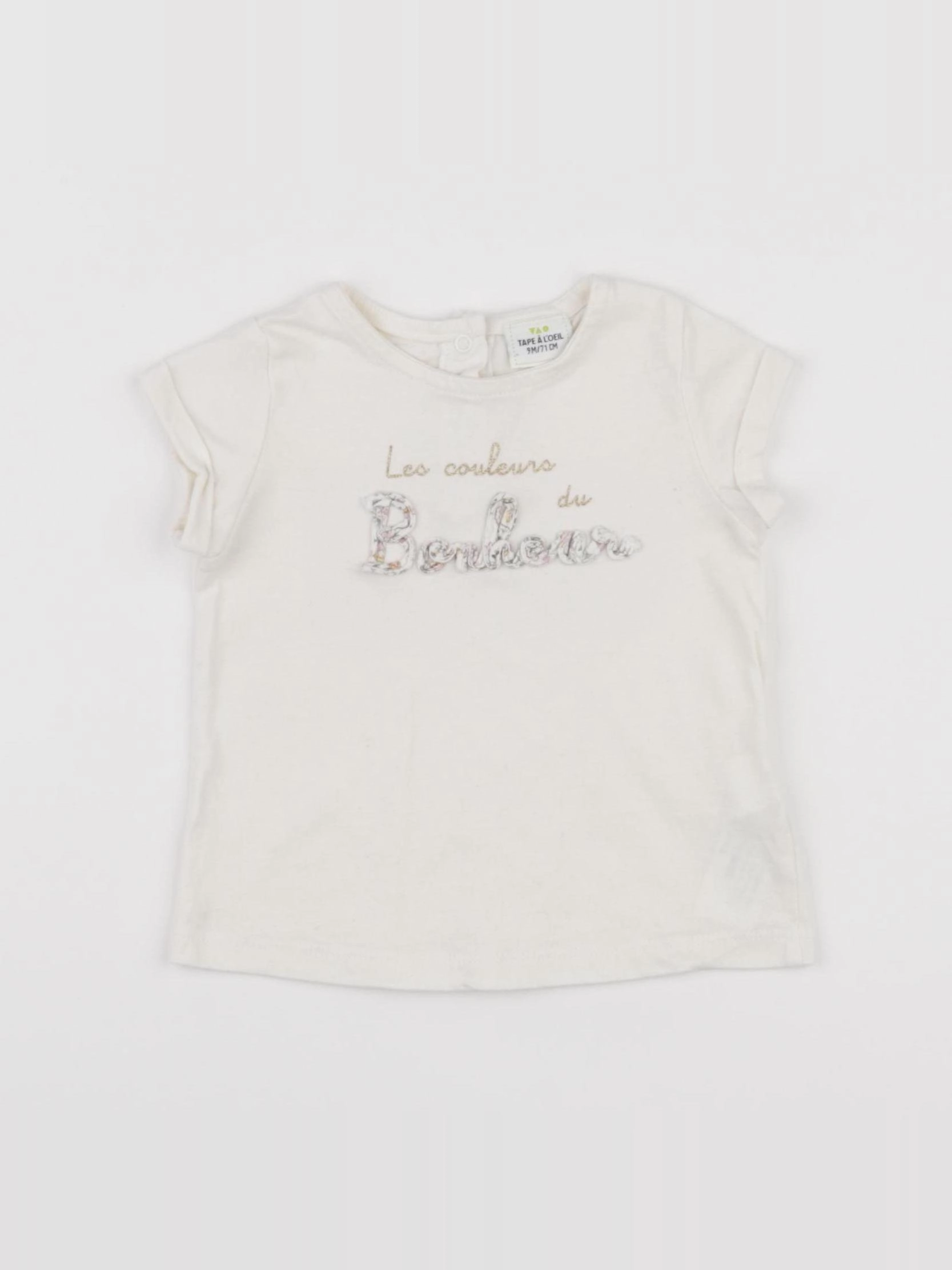 Tape à l'oeil - tee-shirt blanc - 9 mois