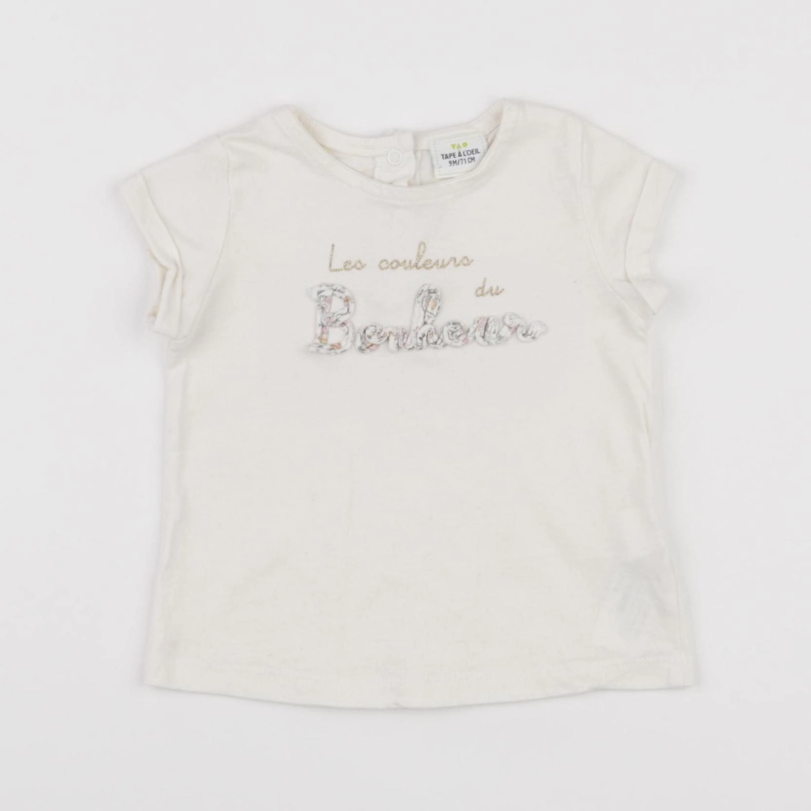 Tape à l'oeil - tee-shirt blanc - 9 mois