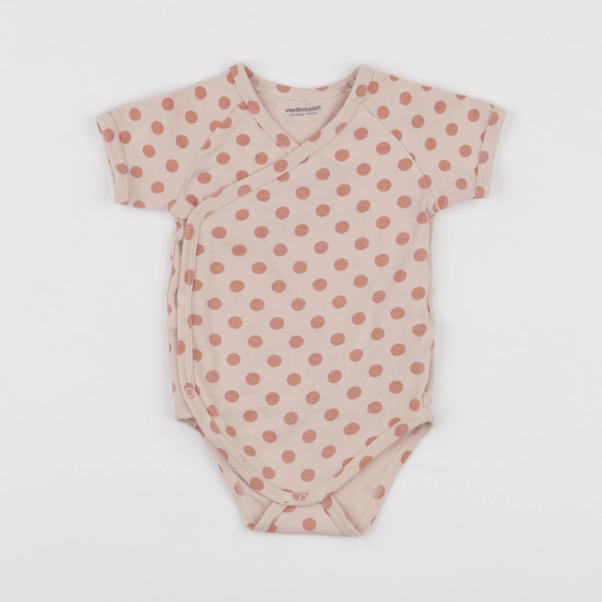 Vertbaudet - body rose - 12 mois