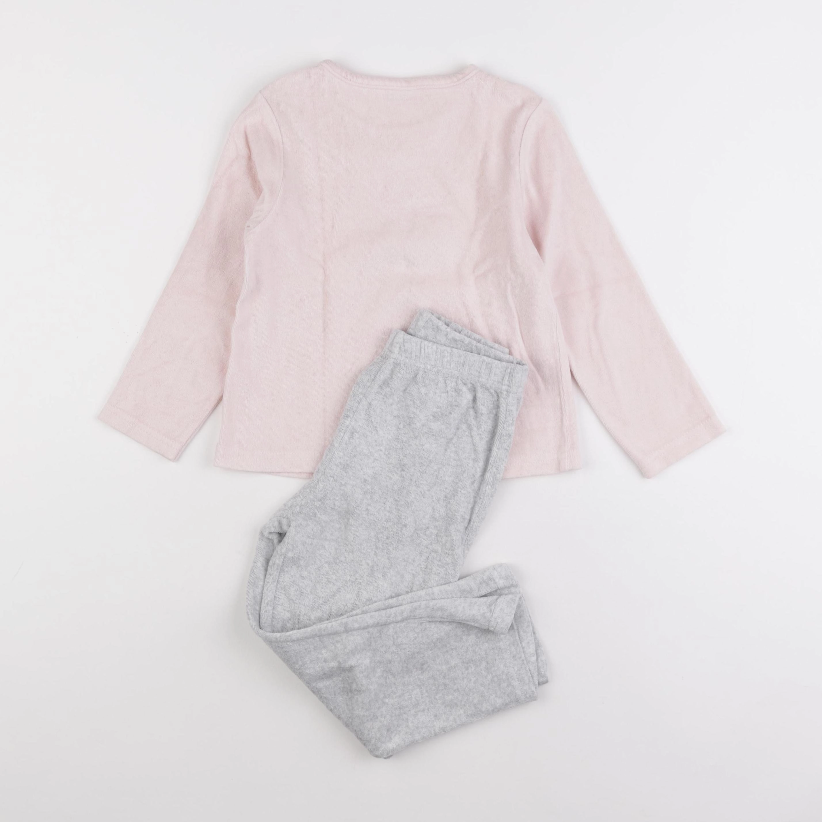 Vertbaudet - pyjama velours rose - 5 ans