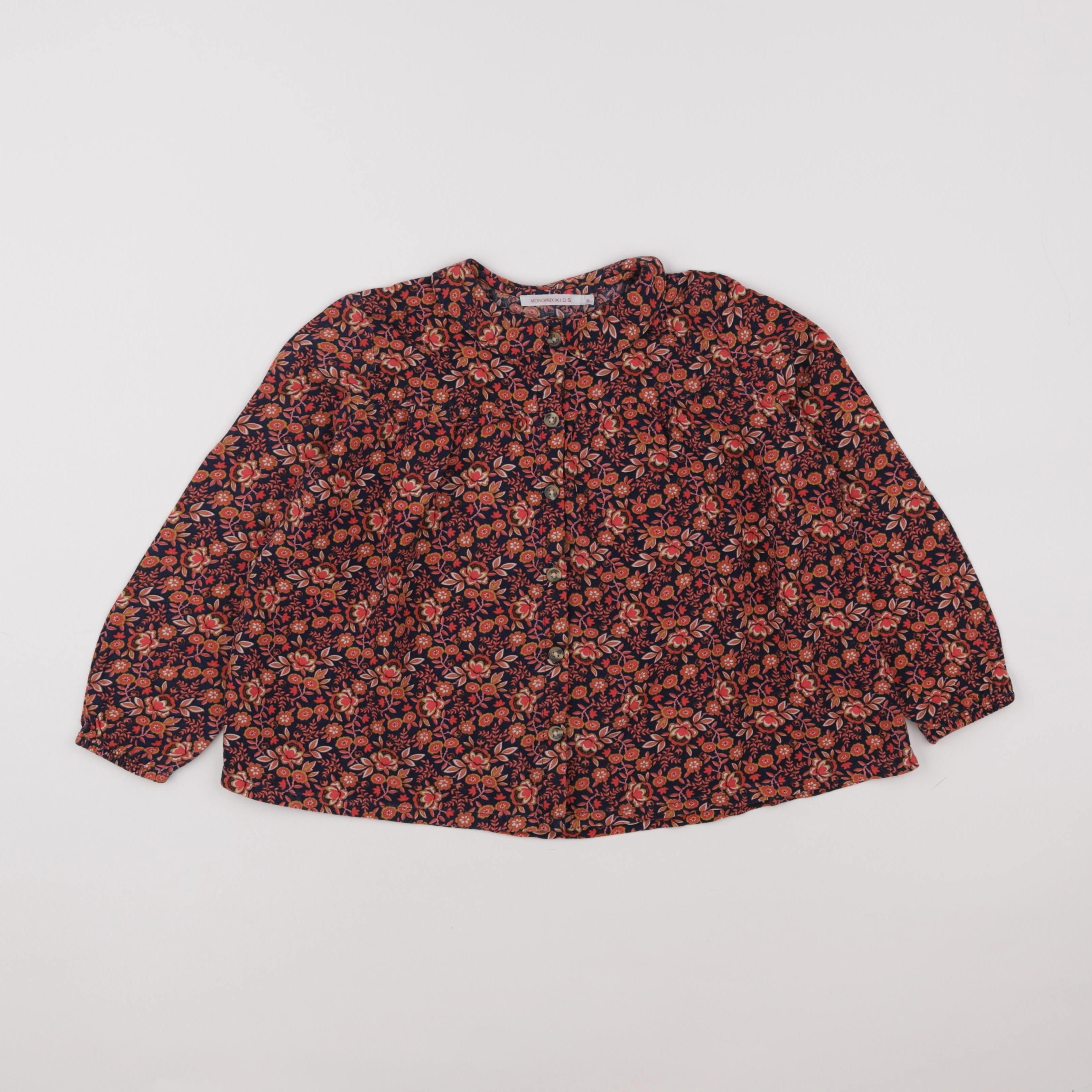 Monoprix - blouse rouge - 6 ans