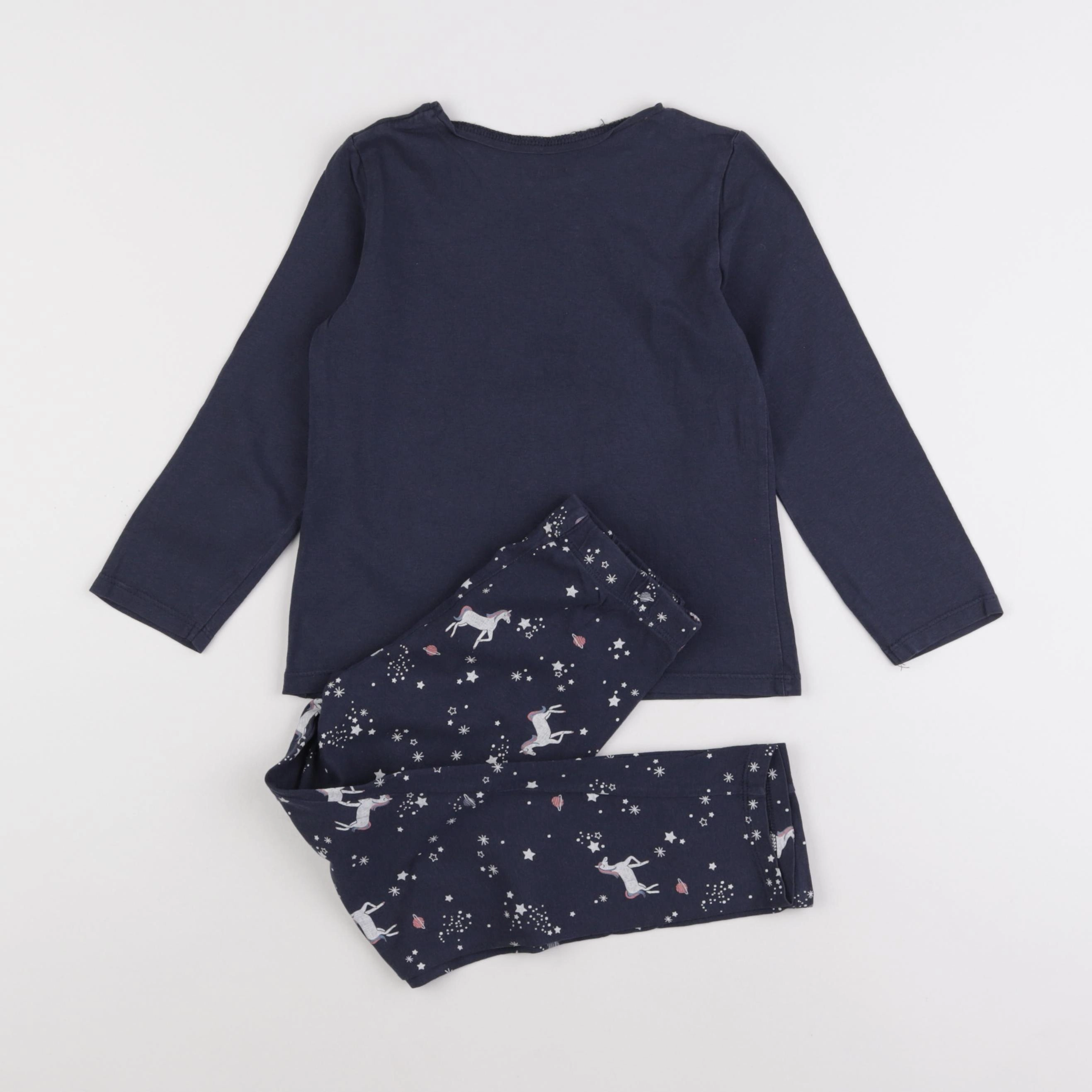 Vertbaudet - pyjama coton bleu - 5 ans