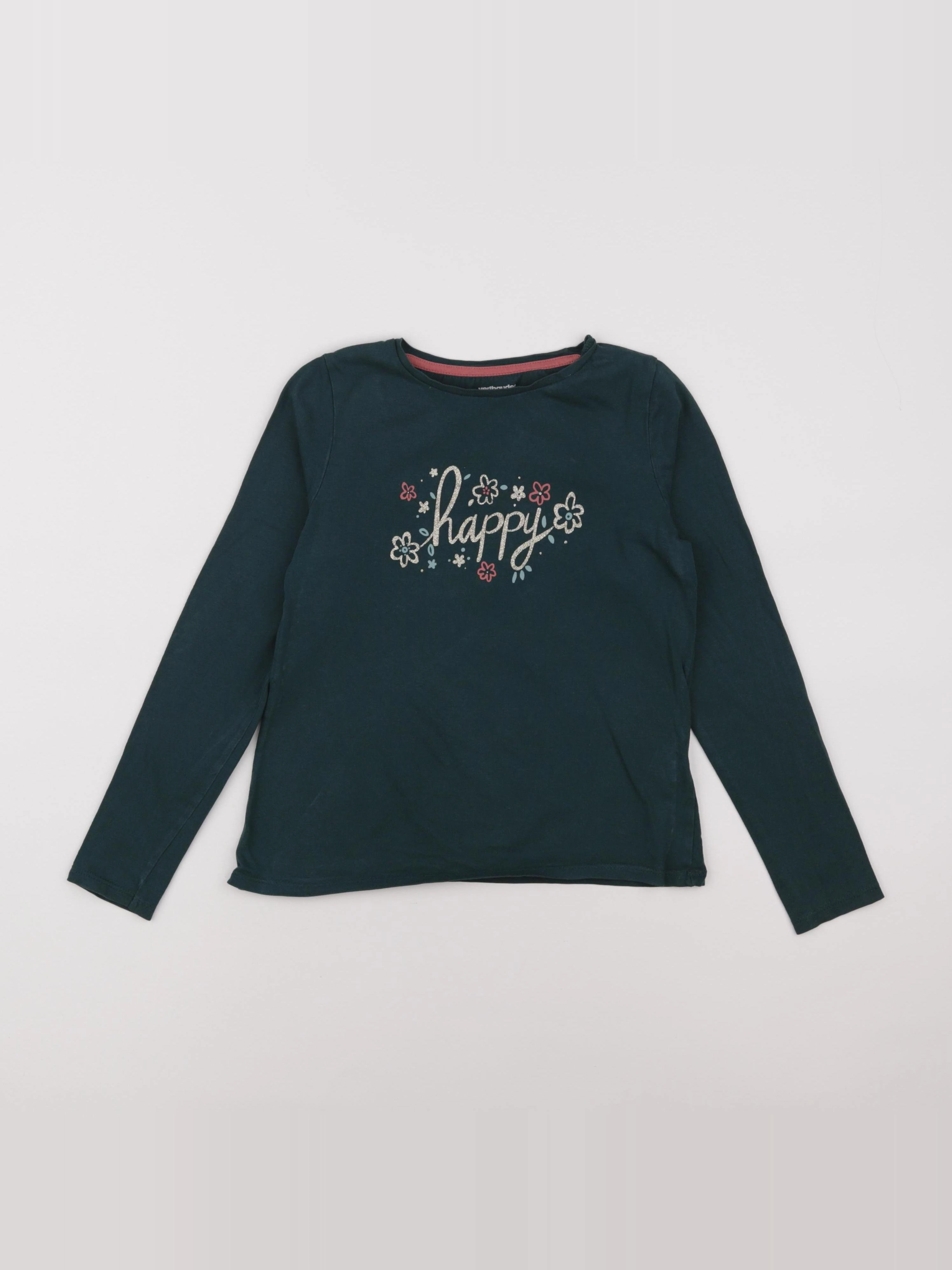 Vertbaudet - tee-shirt vert - 8 ans