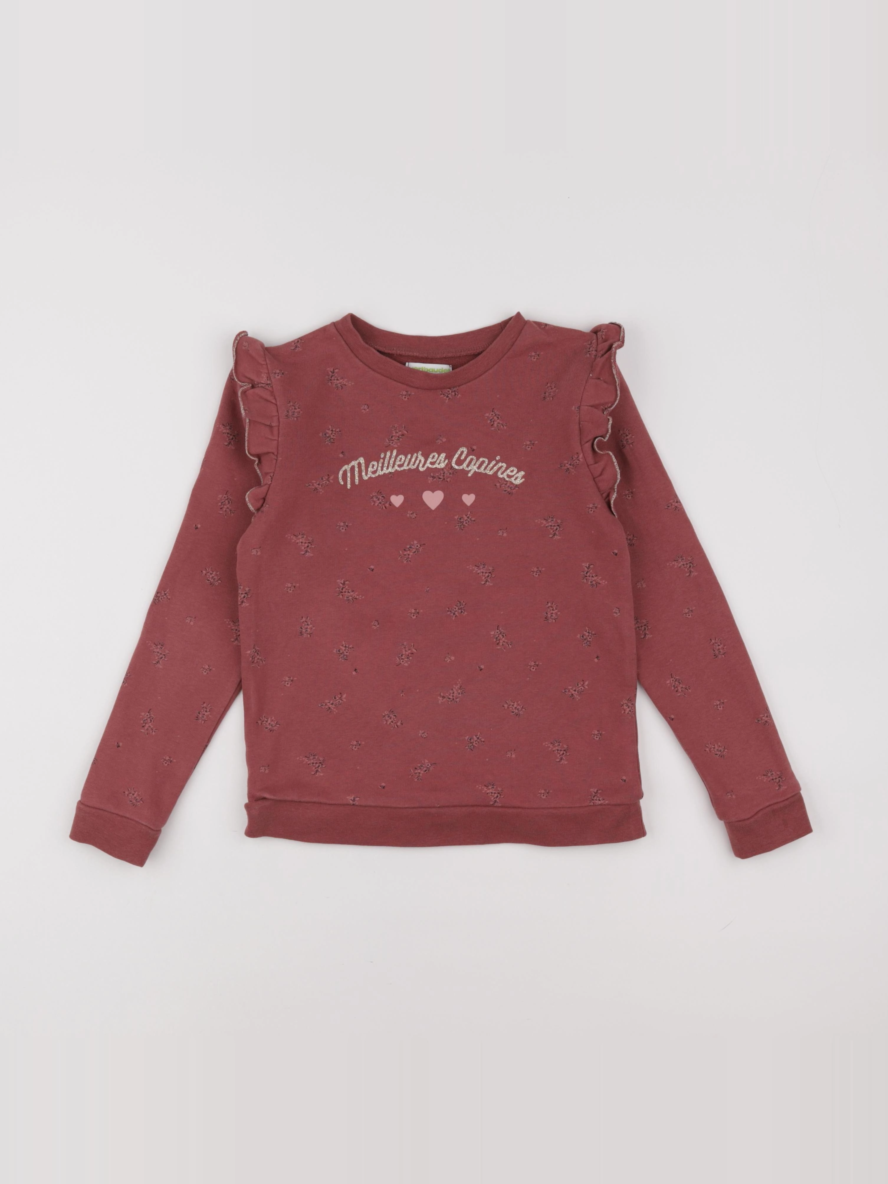 Vertbaudet - sweat rose - 8 ans