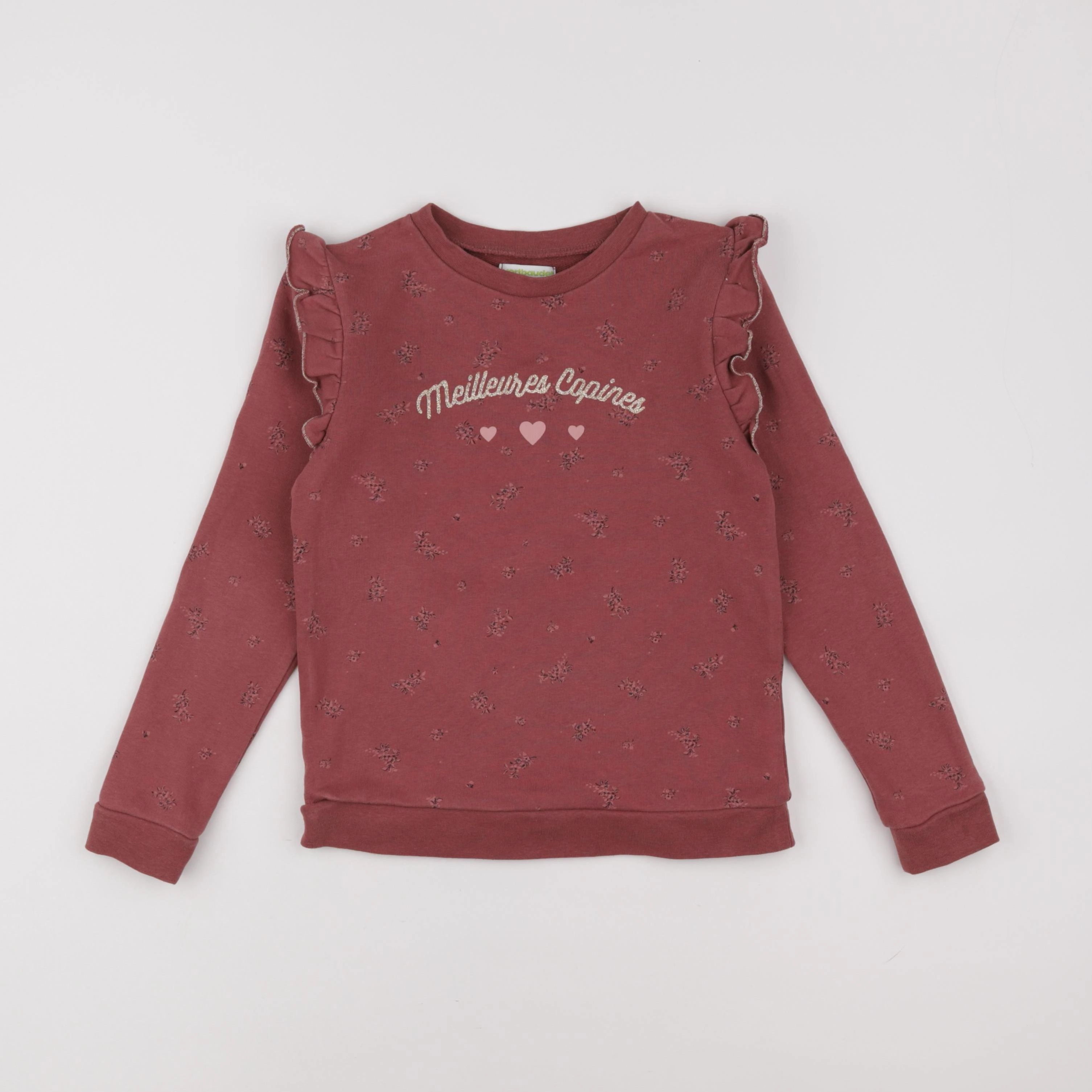 Vertbaudet - sweat rose - 8 ans