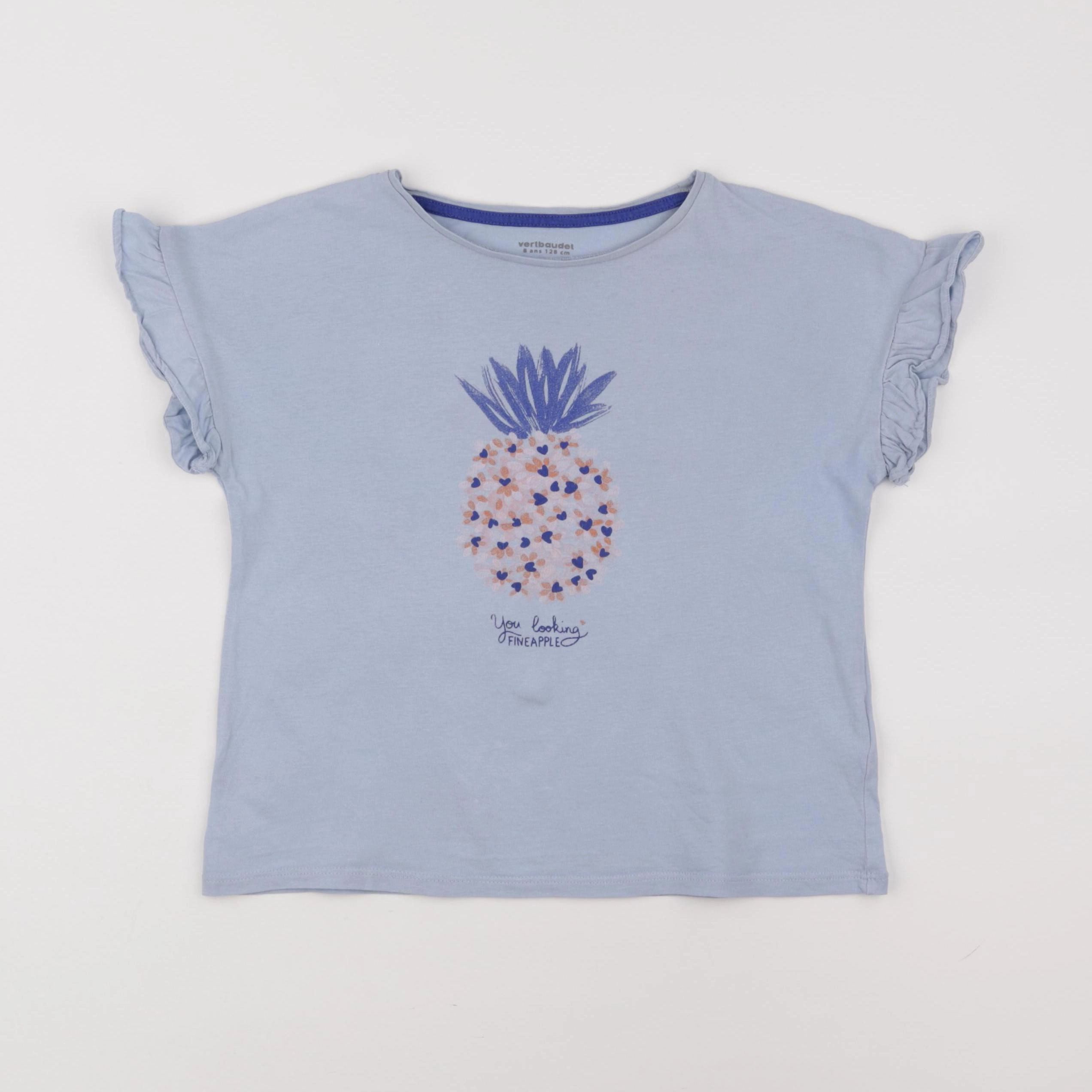 Vertbaudet - tee-shirt bleu - 8 ans