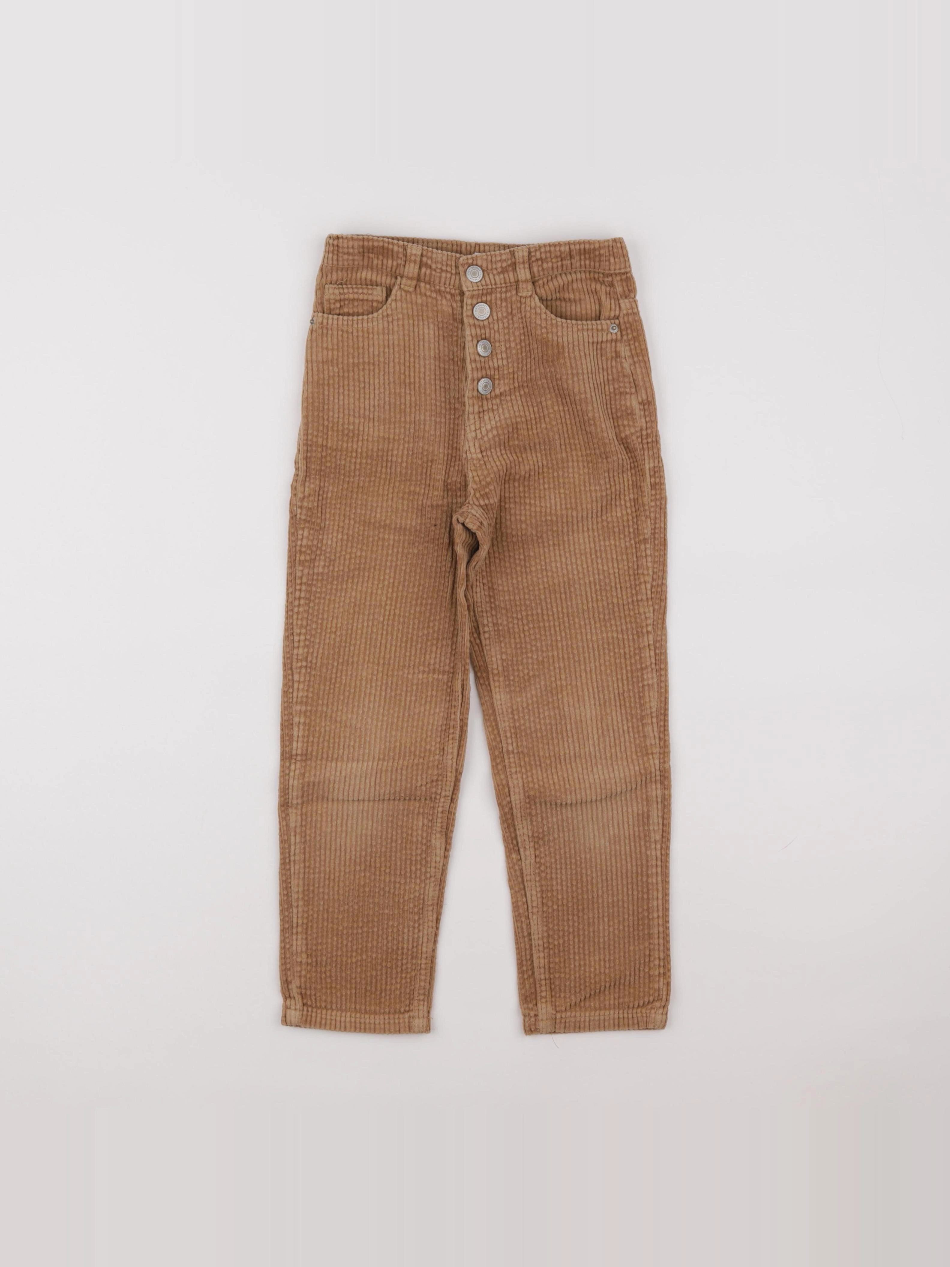 Vertbaudet - pantalon marron - 7 ans